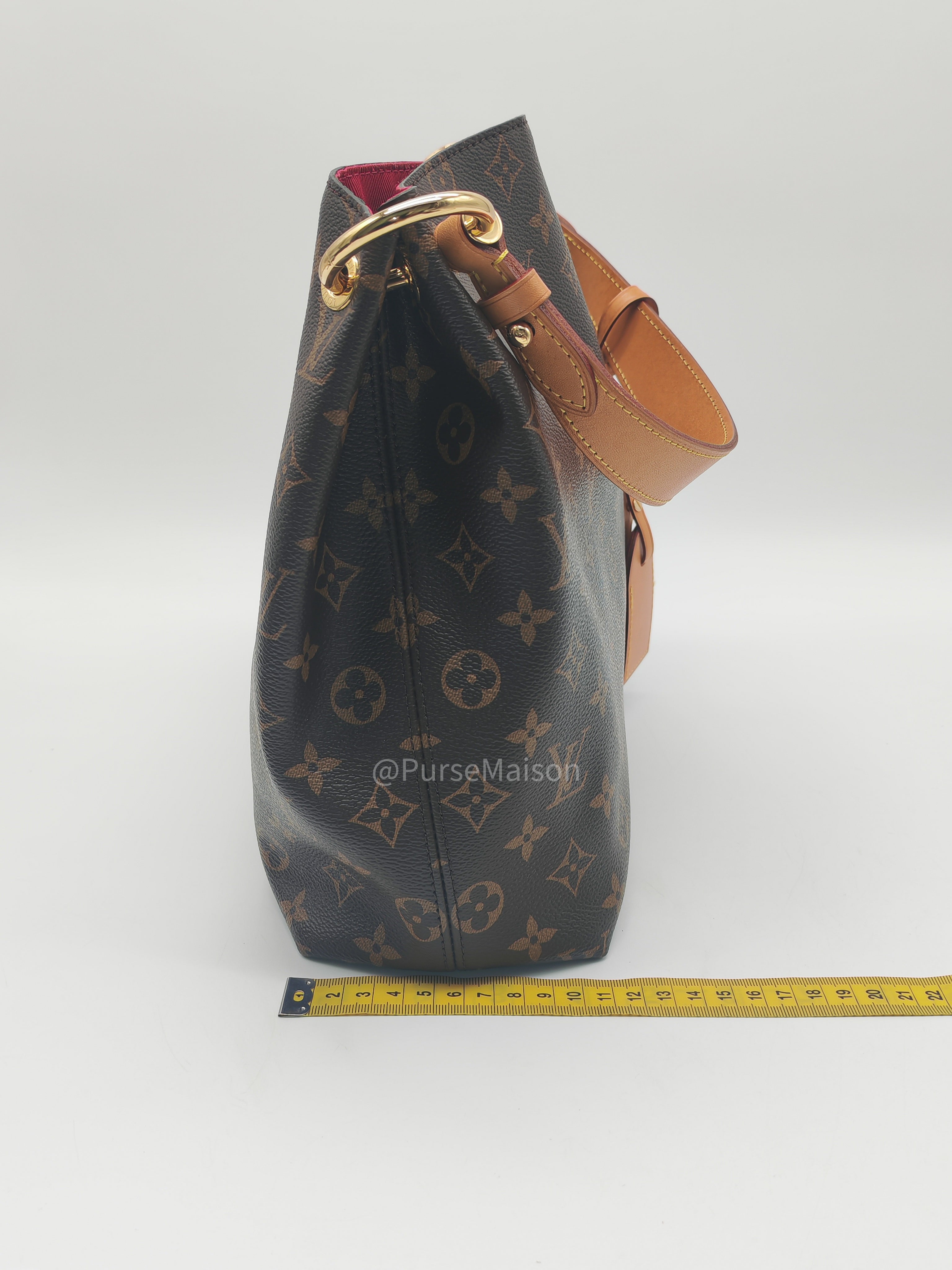Louis Vuitton Graceful Hobo Bag PM in Monogram Canvas (Date Code: RI3189) with Y.I Hot Stamping