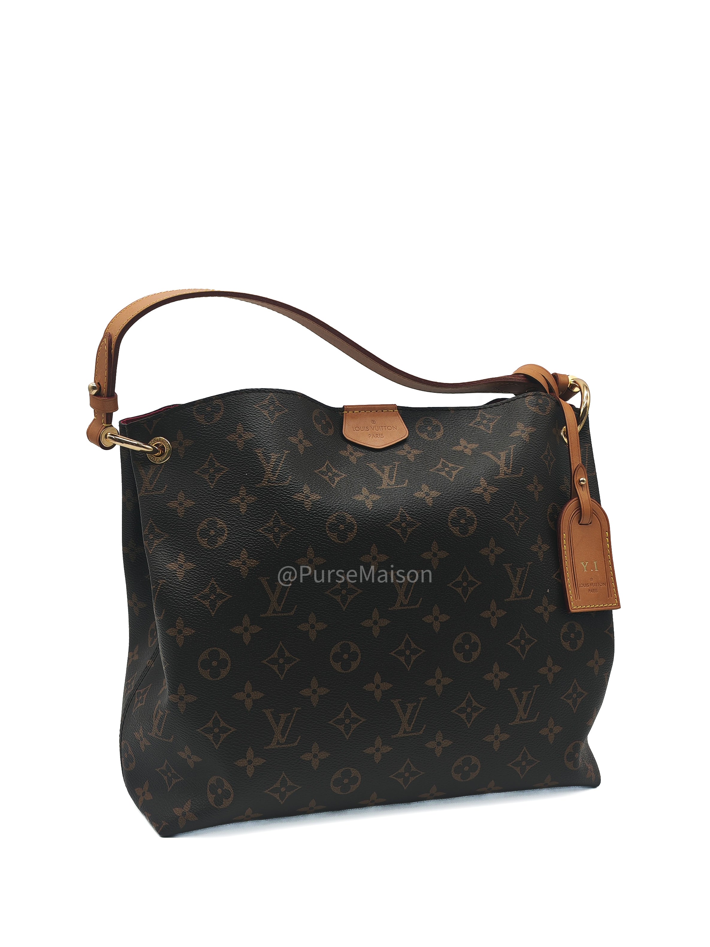 Louis Vuitton Graceful Hobo Bag PM in Monogram Canvas (Date Code: RI3189) with Y.I Hot Stamping