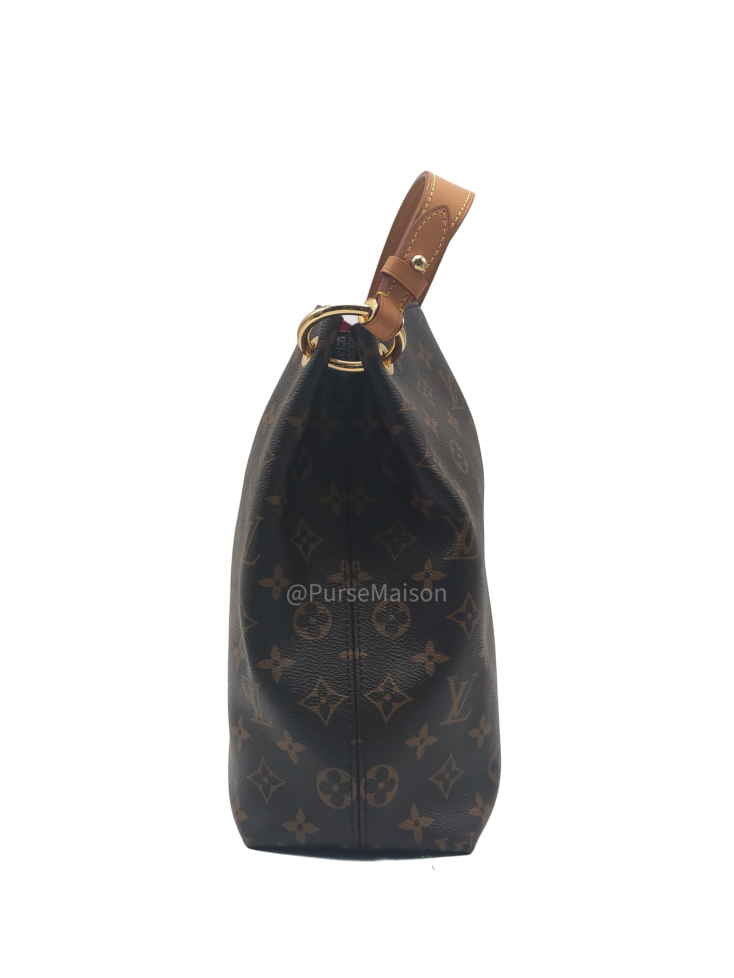 Louis Vuitton Graceful Hobo Bag PM in Monogram Canvas (Date Code: RI3189) with Y.I Hot Stamping