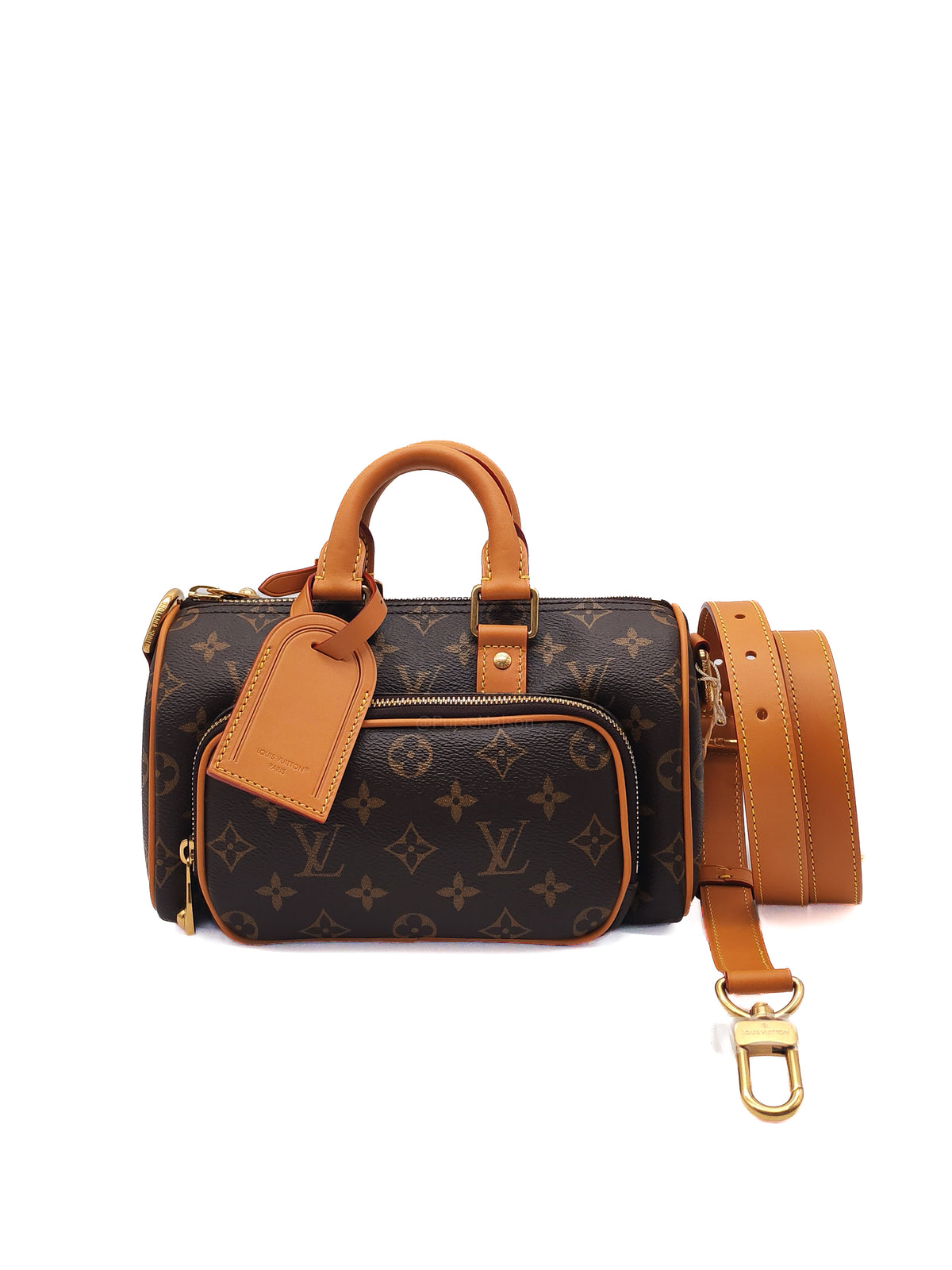 Louis Vuitton Keepall Bandouliere 25 in Monogram Canvas Top Handle Bag (Microchip)