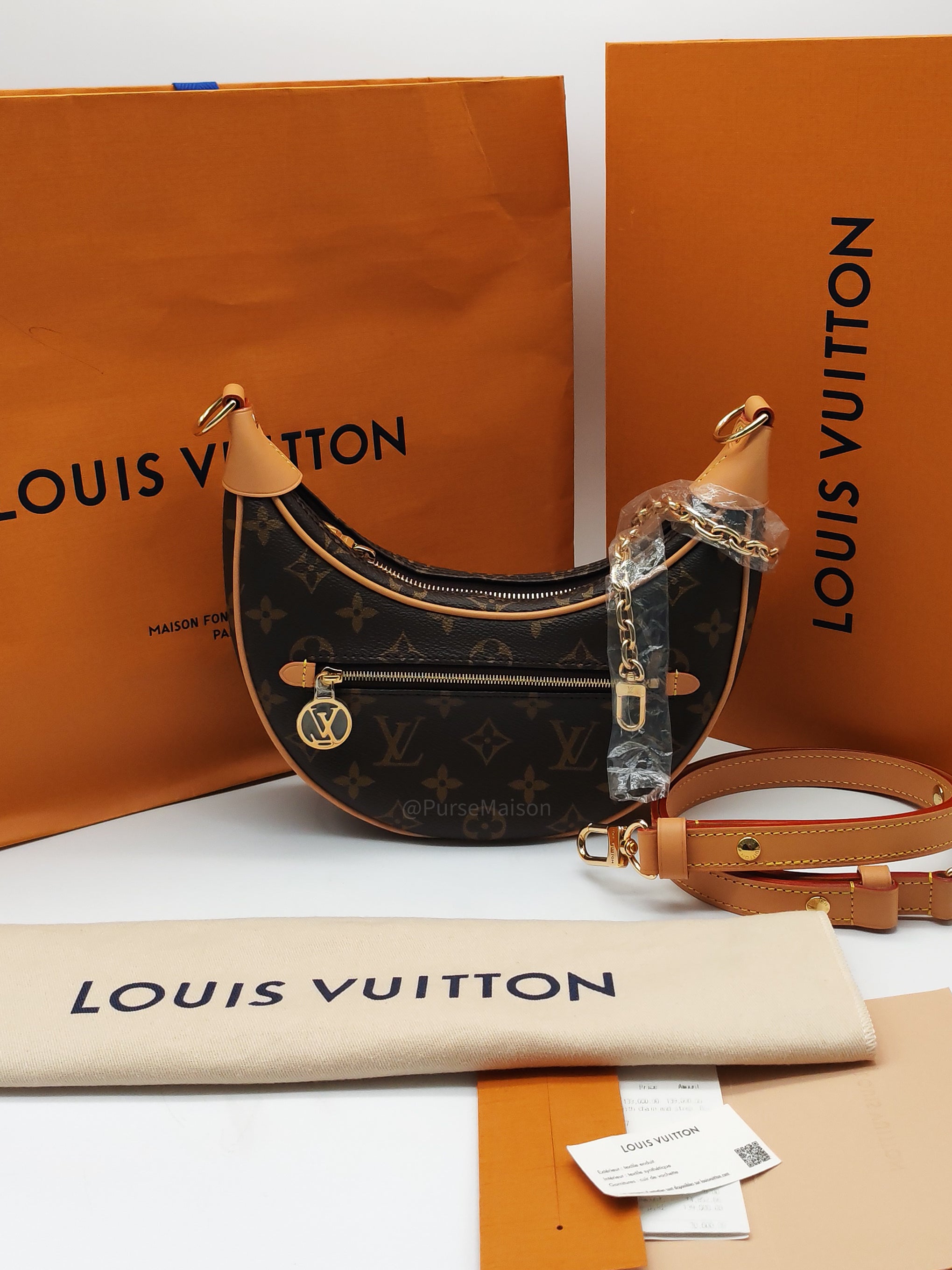 Louis Vuitton Loop Hand Bag in Monogram Canvas and Gold Hardware Microchip