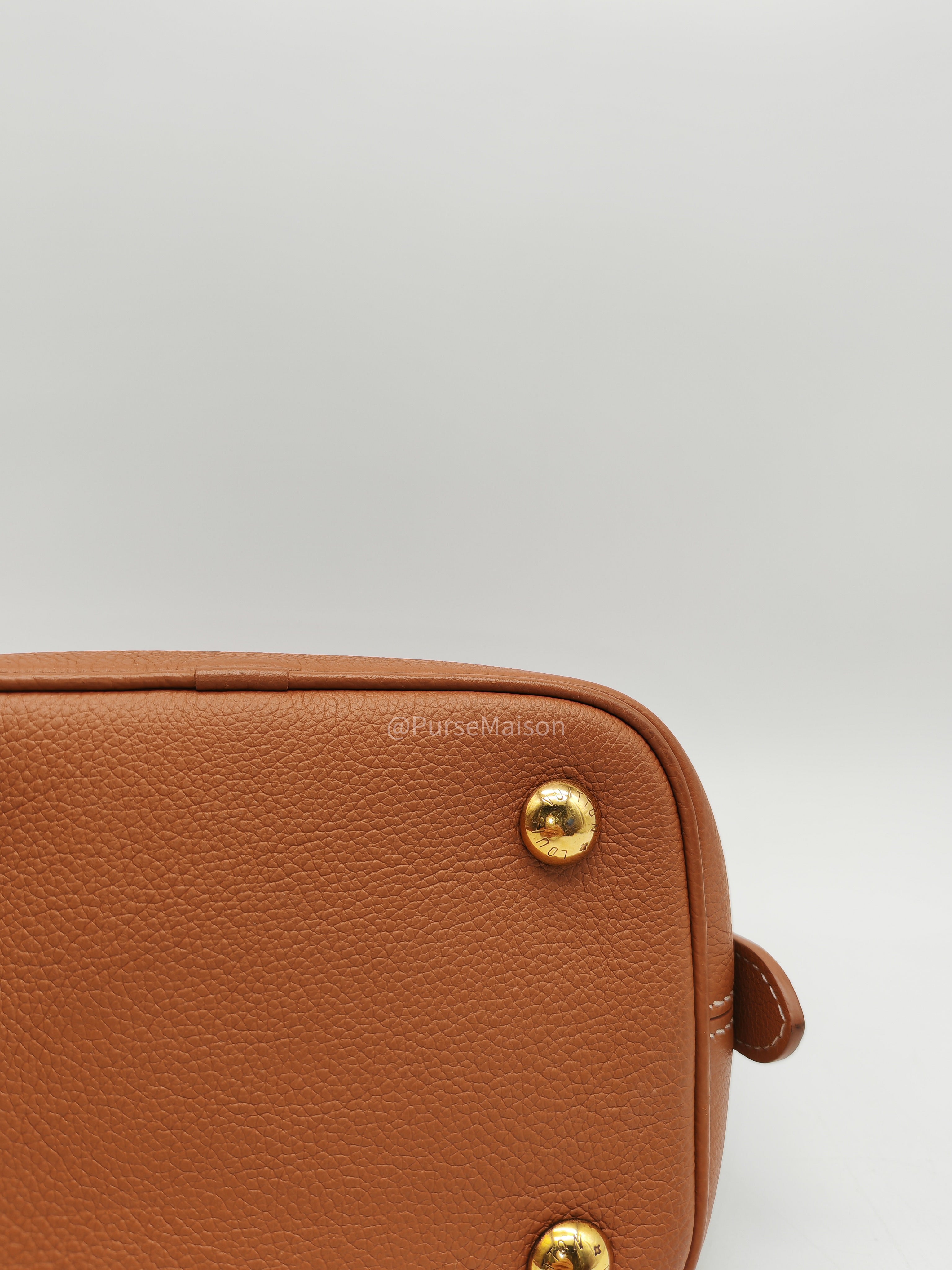 Louis Vuitton Low Key All BB in Cognac Grained Calfskin Leather and Gold Hardware Microchip