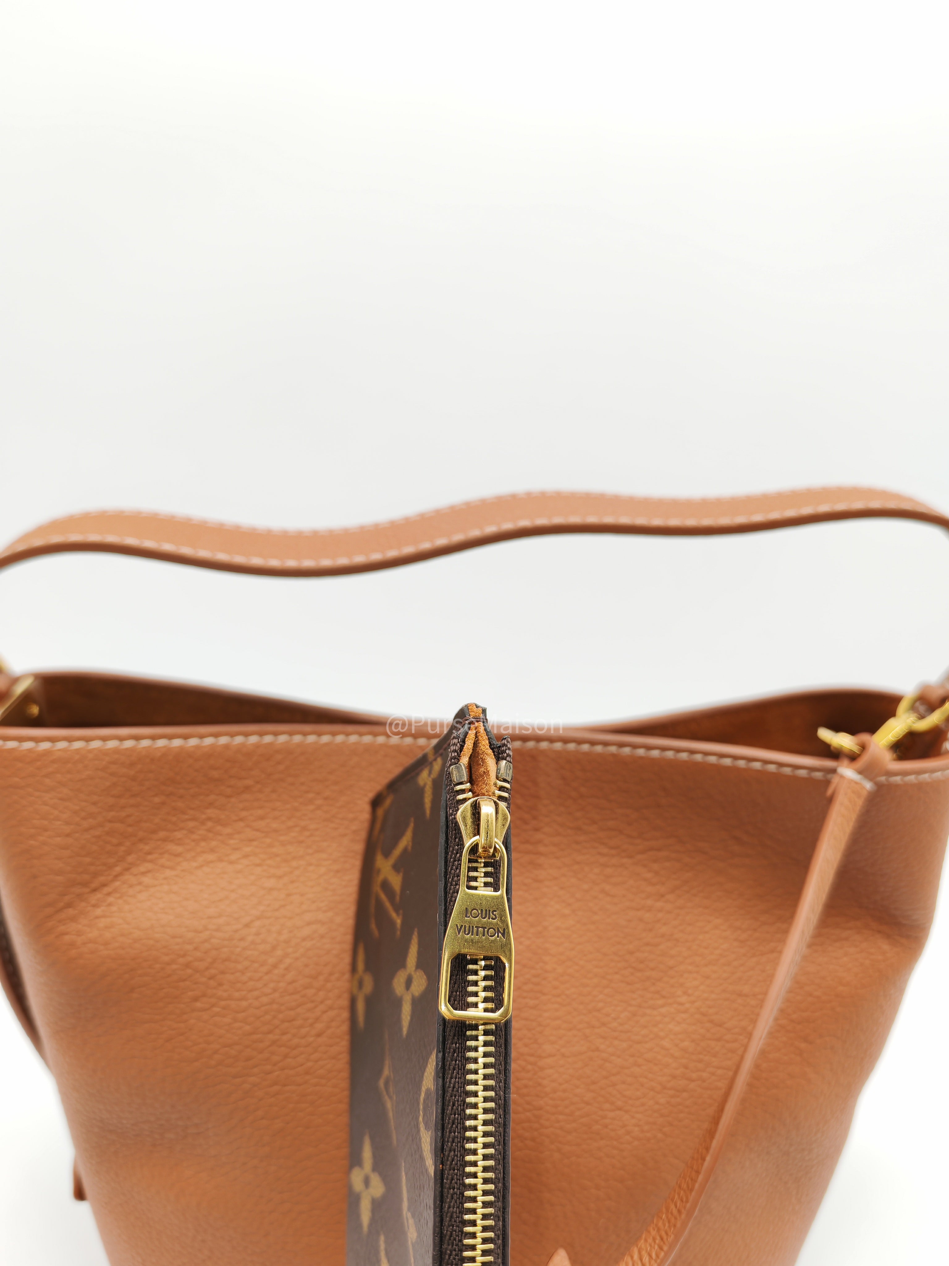 Louis Vuitton Low Key All BB in Cognac Grained Calfskin Leather and Gold Hardware Microchip