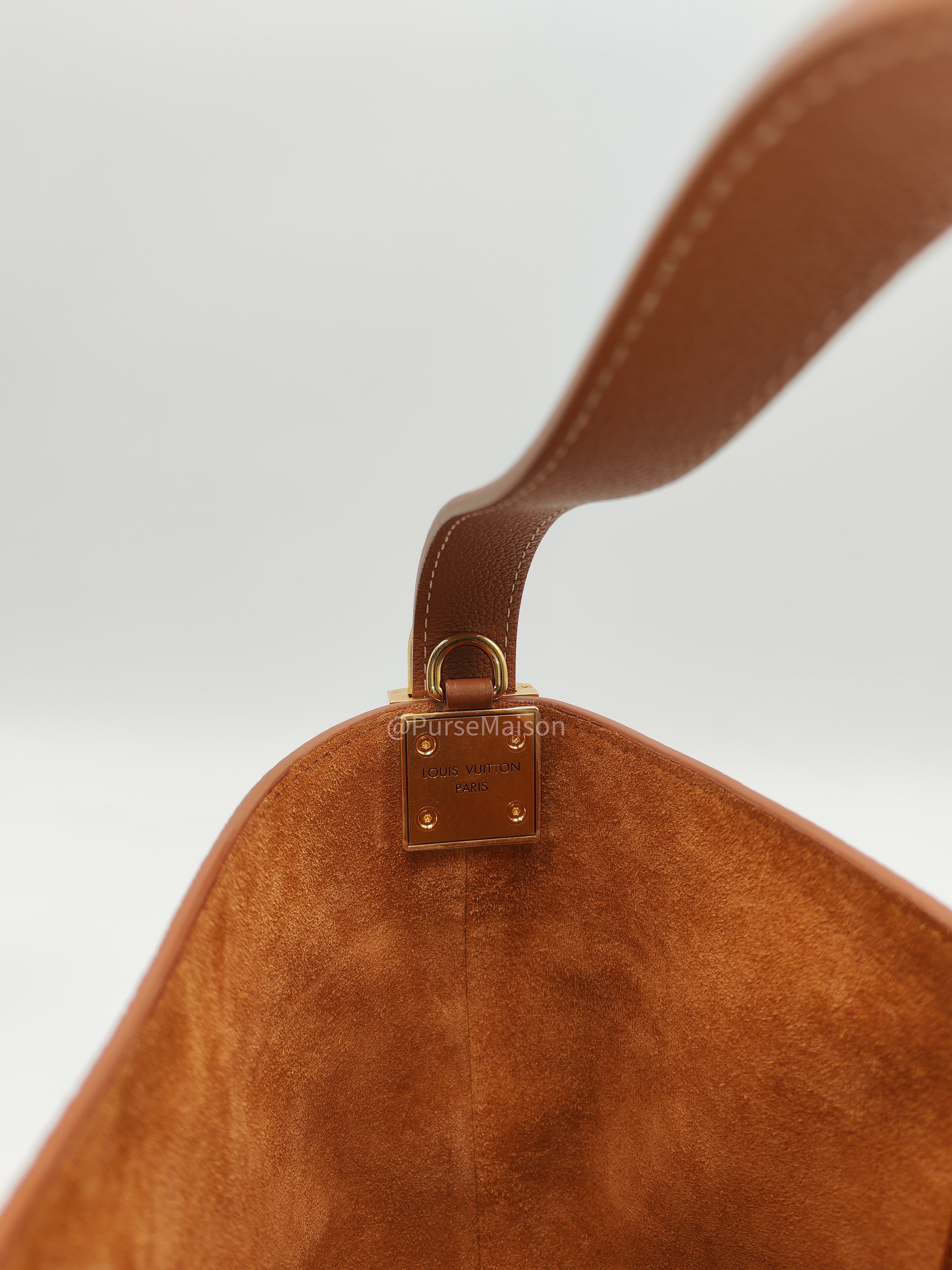 Louis Vuitton Low Key All BB in Cognac Grained Calfskin Leather and Gold Hardware Microchip