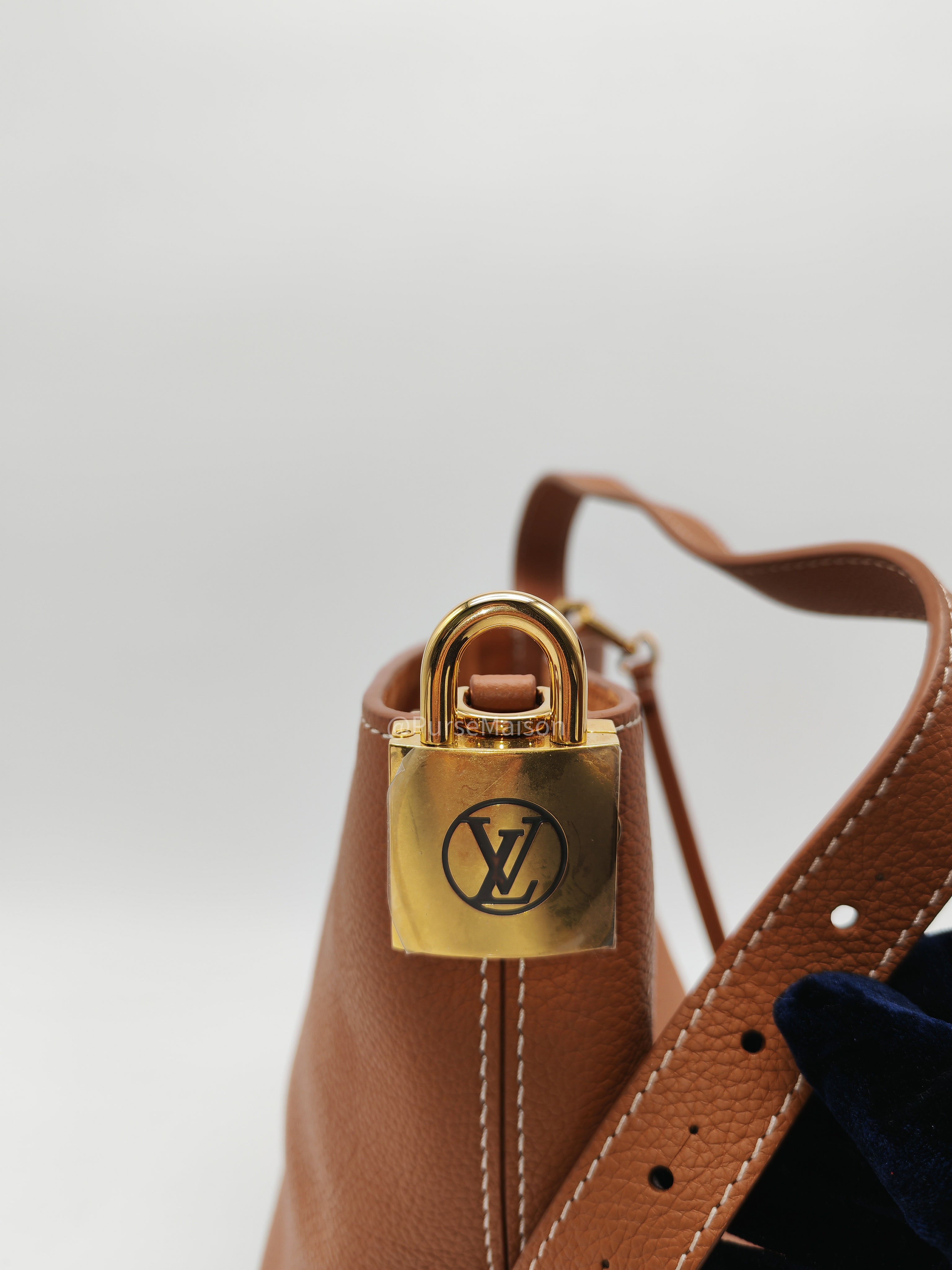 Louis Vuitton Low Key All BB in Cognac Grained Calfskin Leather and Gold Hardware Microchip