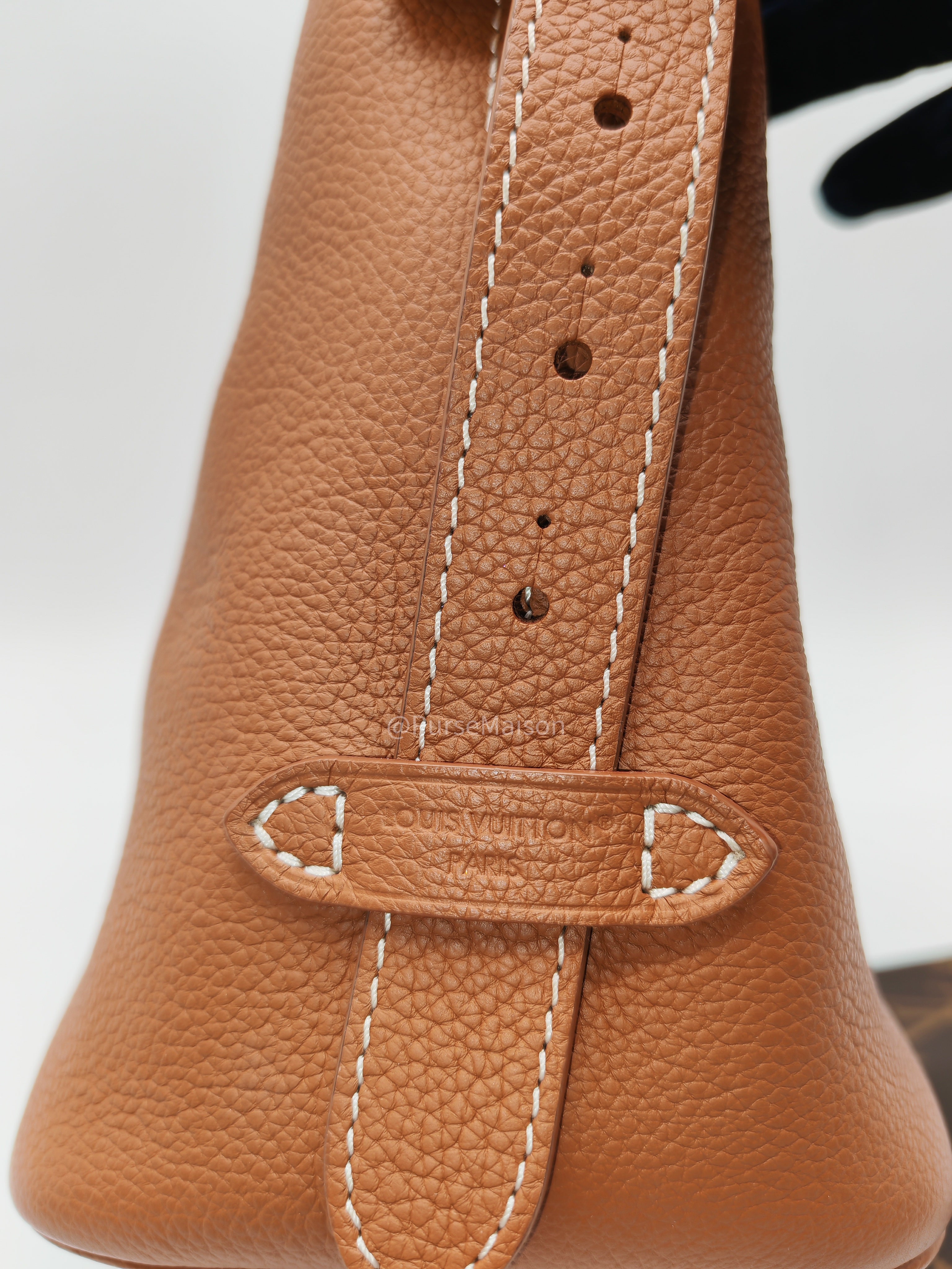 Louis Vuitton Low Key All BB in Cognac Grained Calfskin Leather and Gold Hardware Microchip