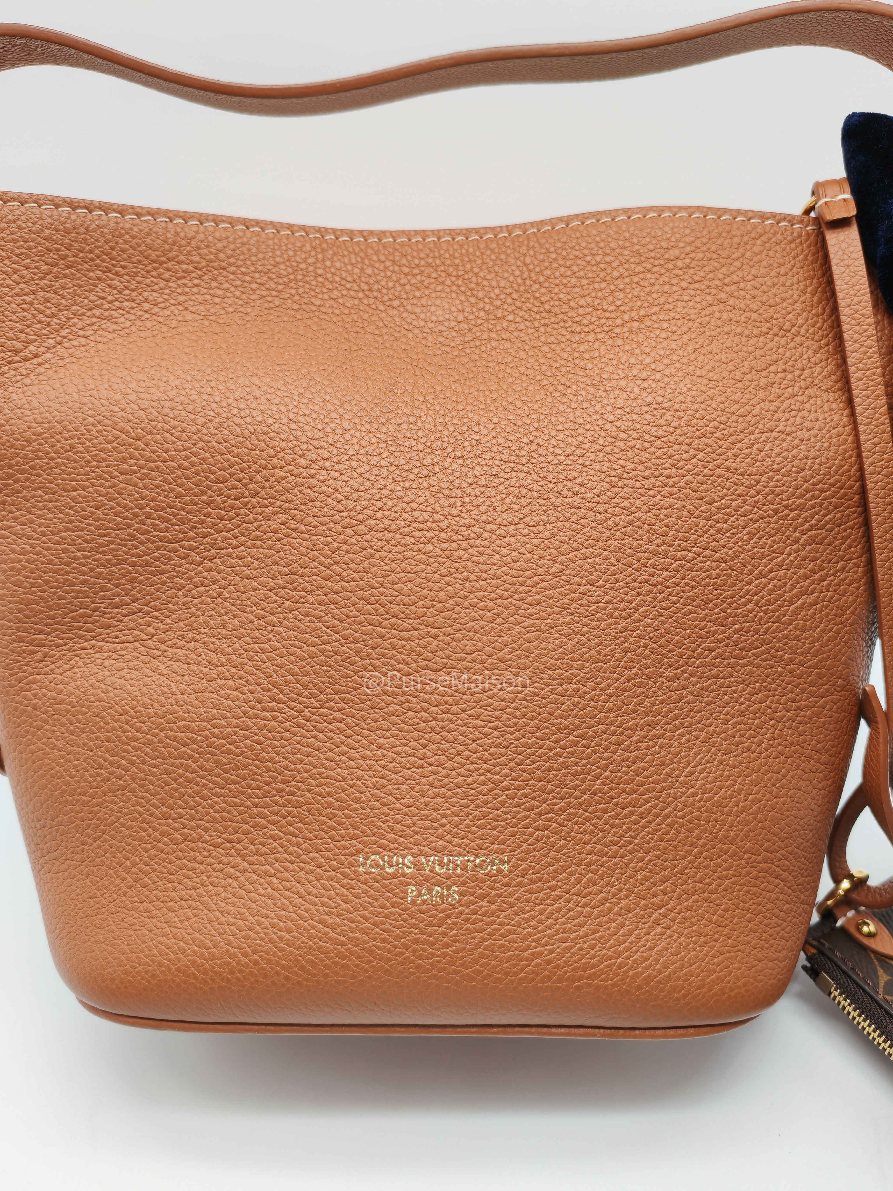 Louis Vuitton Low Key All BB in Cognac Grained Calfskin Leather and Gold Hardware Microchip