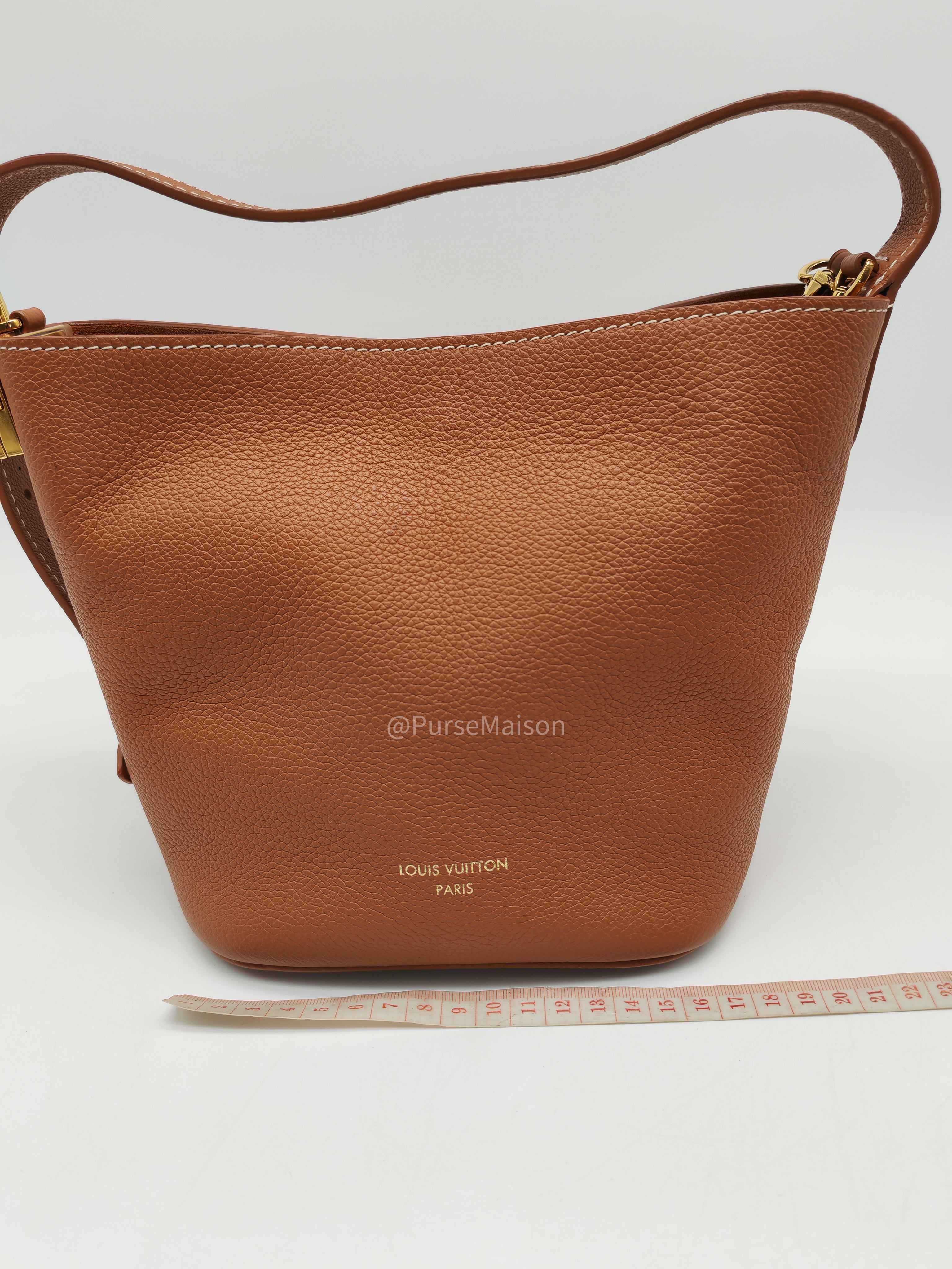 Louis Vuitton Low Key All BB in Cognac Grained Calfskin Leather and Gold Hardware Microchip