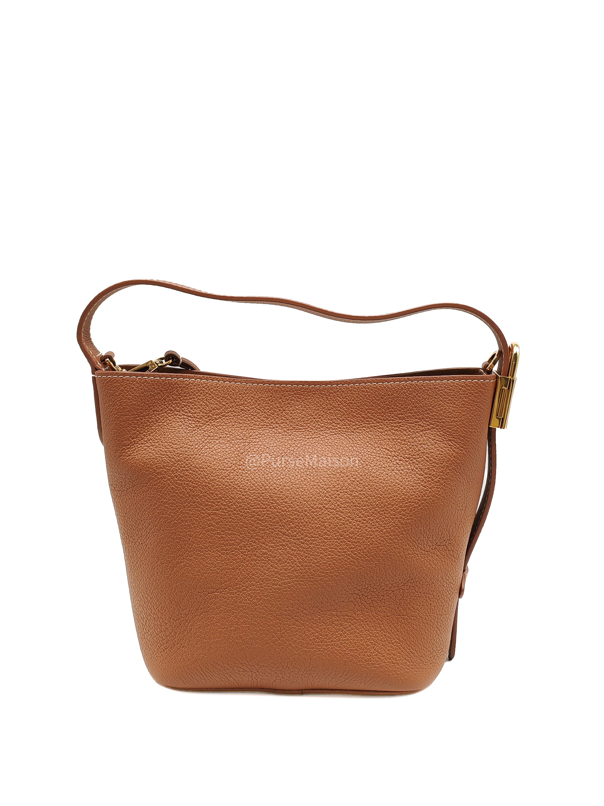 Louis Vuitton Low Key All BB in Cognac Grained Calfskin Leather and Gold Hardware Microchip