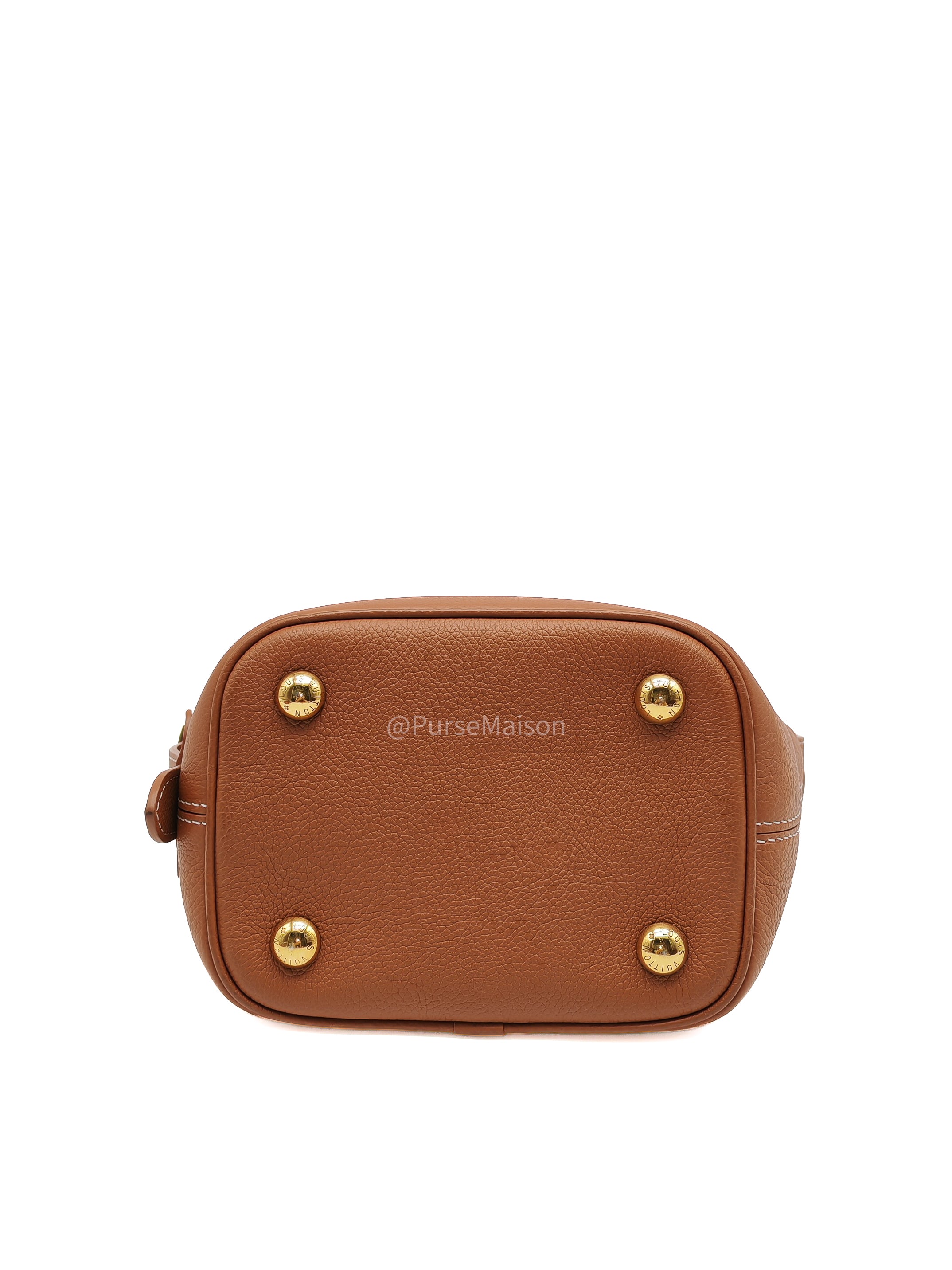 Louis Vuitton Low Key All BB in Cognac Grained Calfskin Leather and Gold Hardware Microchip