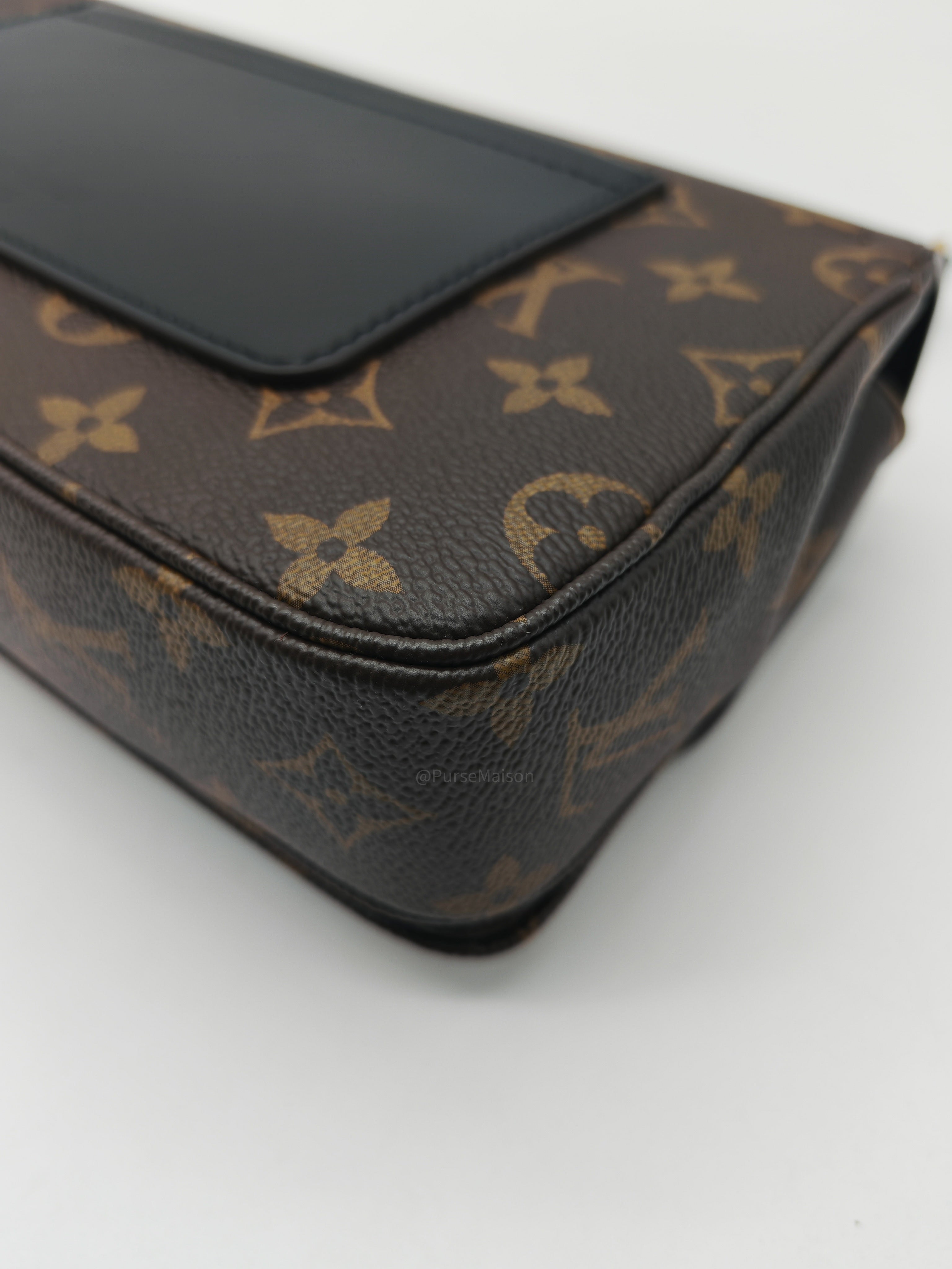 Louis Vuitton Marceau Shoulder Bag in Monogram Canvas and Gold Hardware Microchip