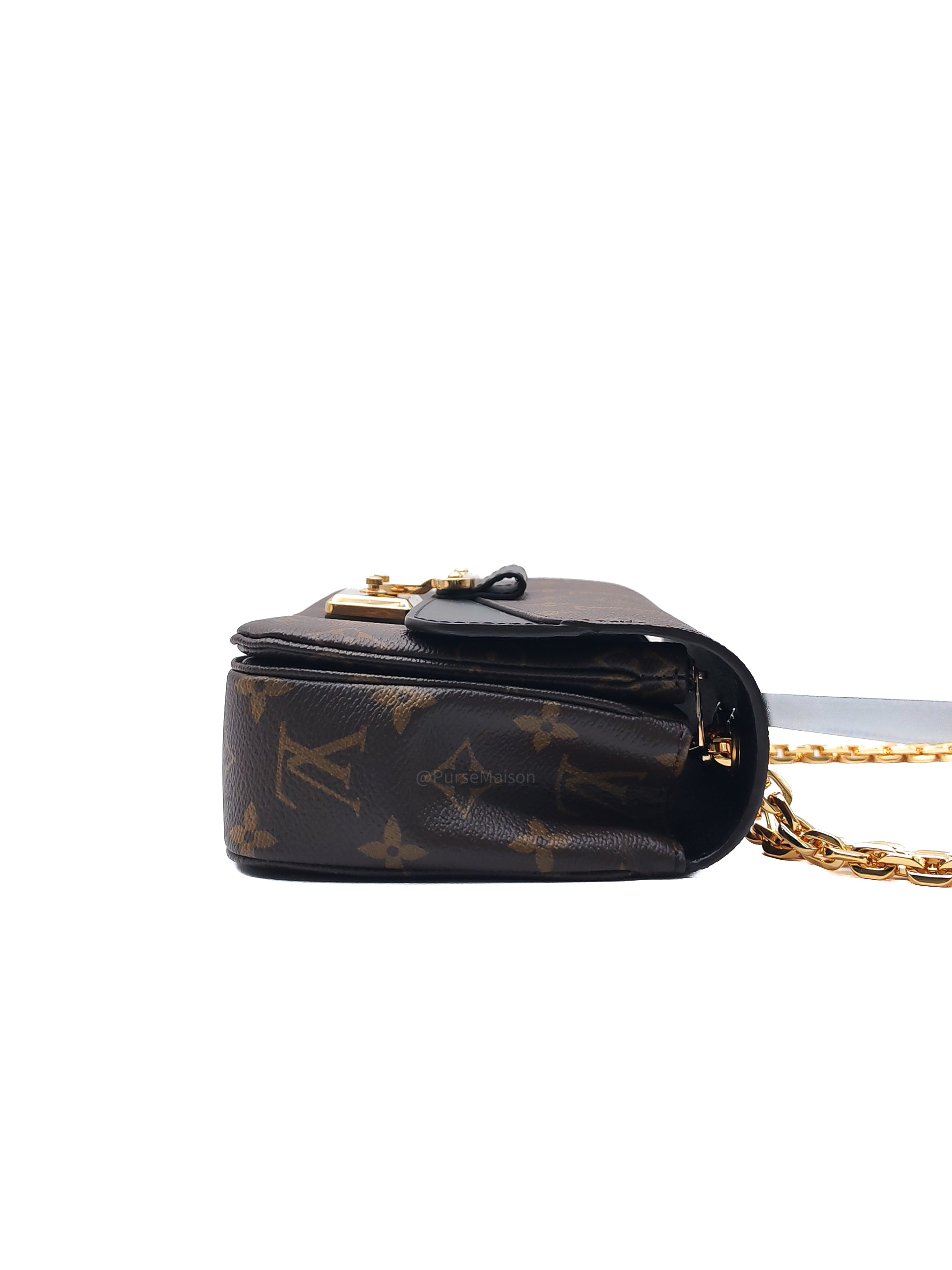 Louis Vuitton Marceau Shoulder Bag in Monogram Canvas and Gold Hardware Microchip