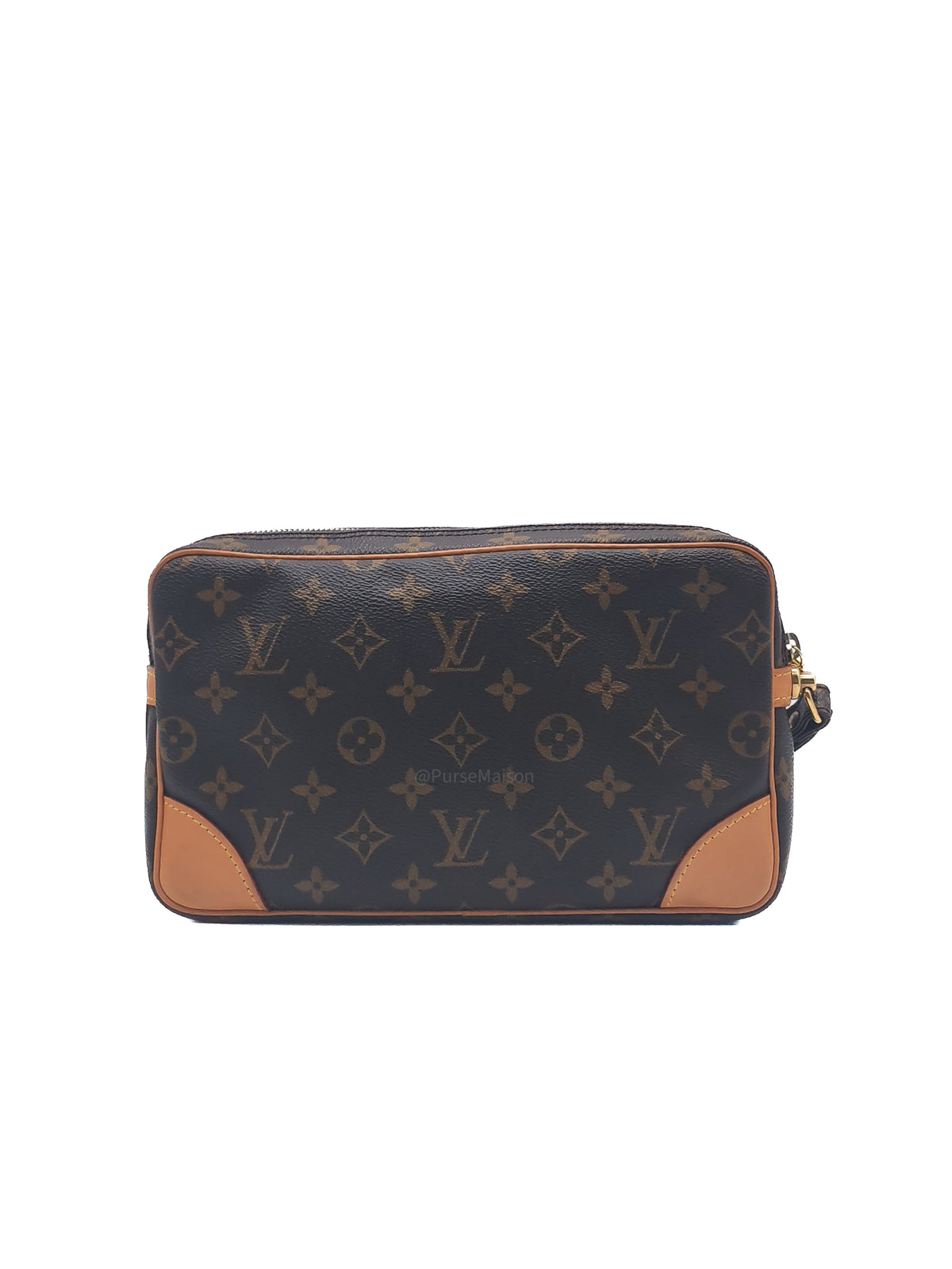 Louis Vuitton Marly Dragonne Clutch Bag in Monogram Canvas and Gold Hardware (Datecode: SL1003)
