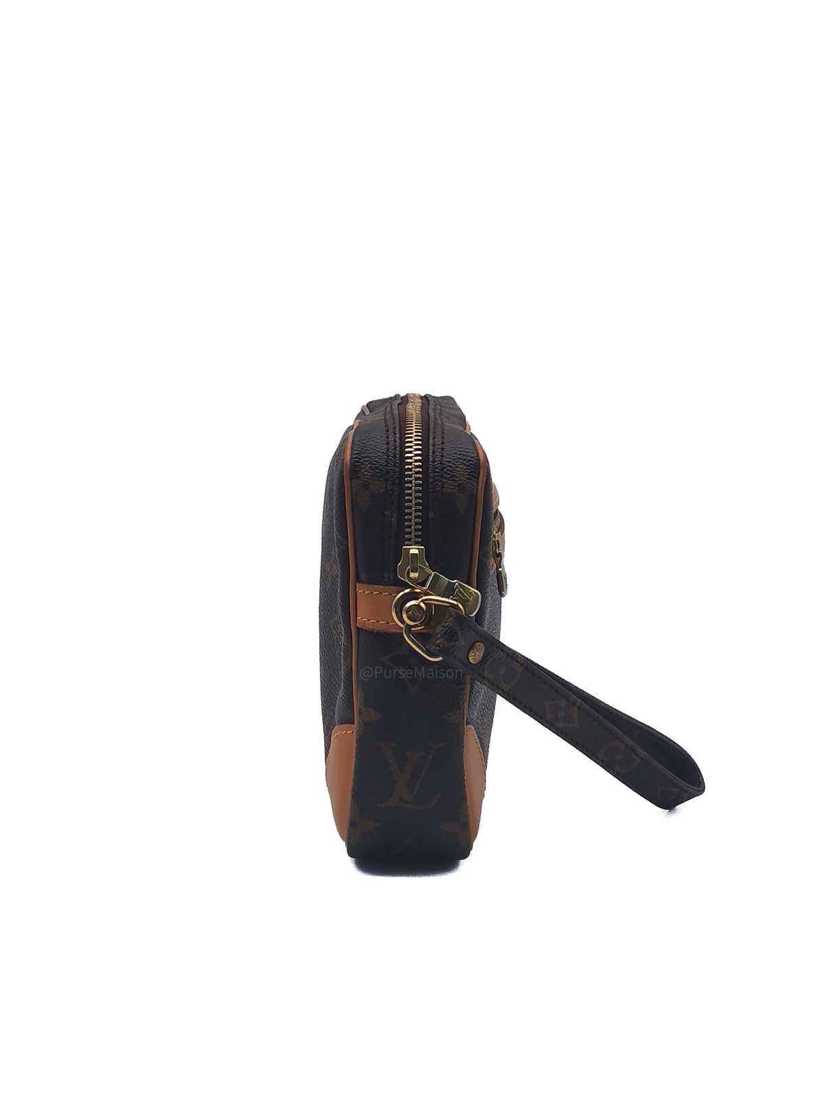 Louis Vuitton Marly Dragonne Clutch Bag in Monogram Canvas and Gold Hardware (Datecode: SL1003)