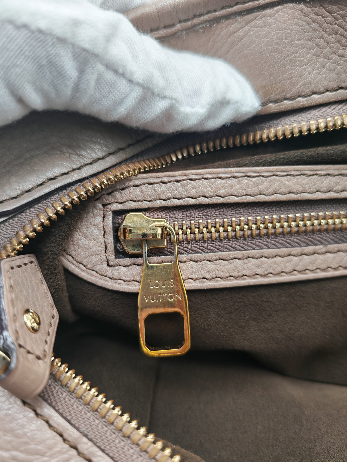 Louis Vuitton Stellar PM Bag in Monogram Mahina Leather and Gold Hardware