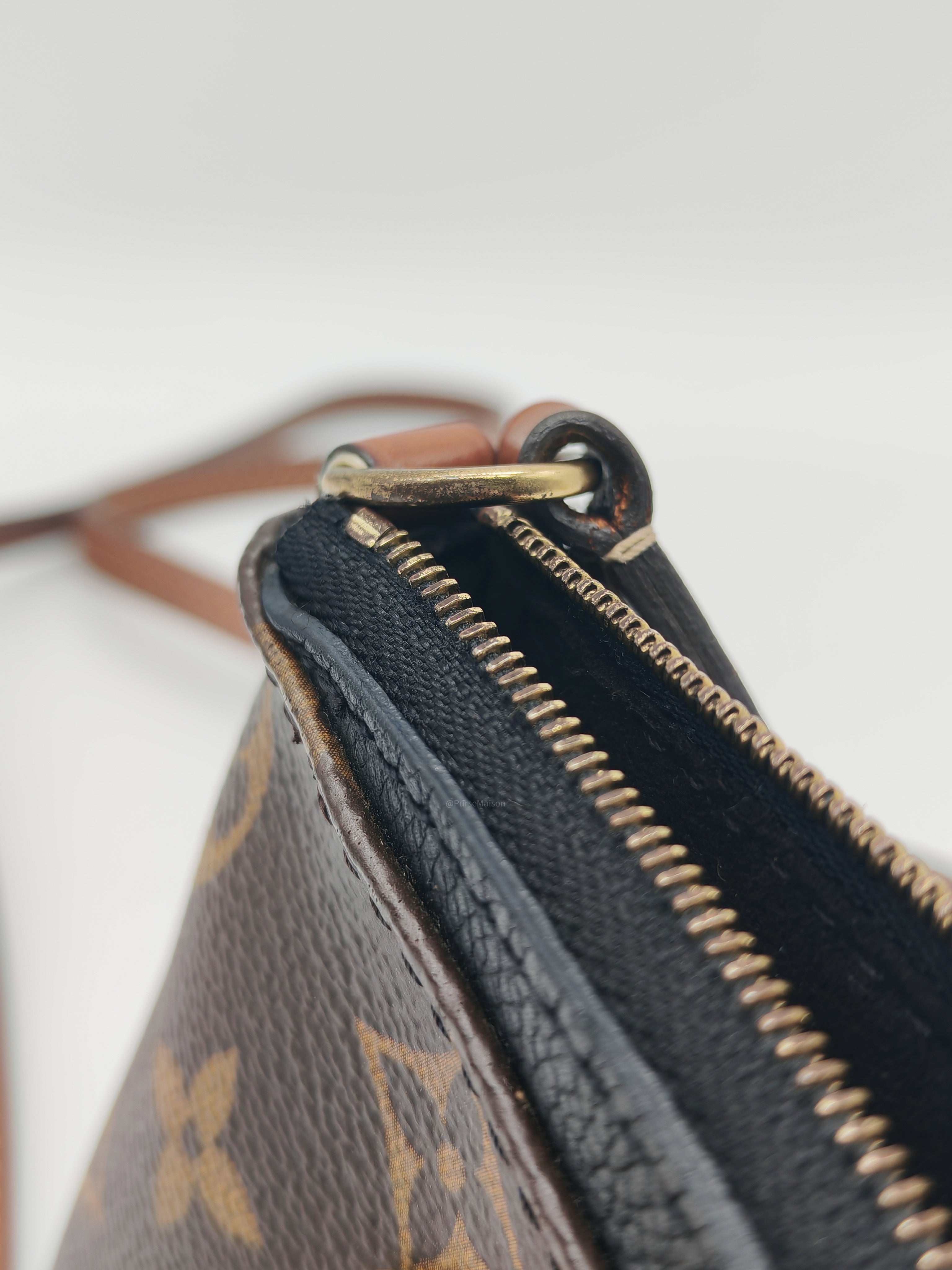 Louis Vuitton Nano Pallas Two Way Hand Bag in Monogram Canvas and Gold Hardware (Datecode: SN5115)