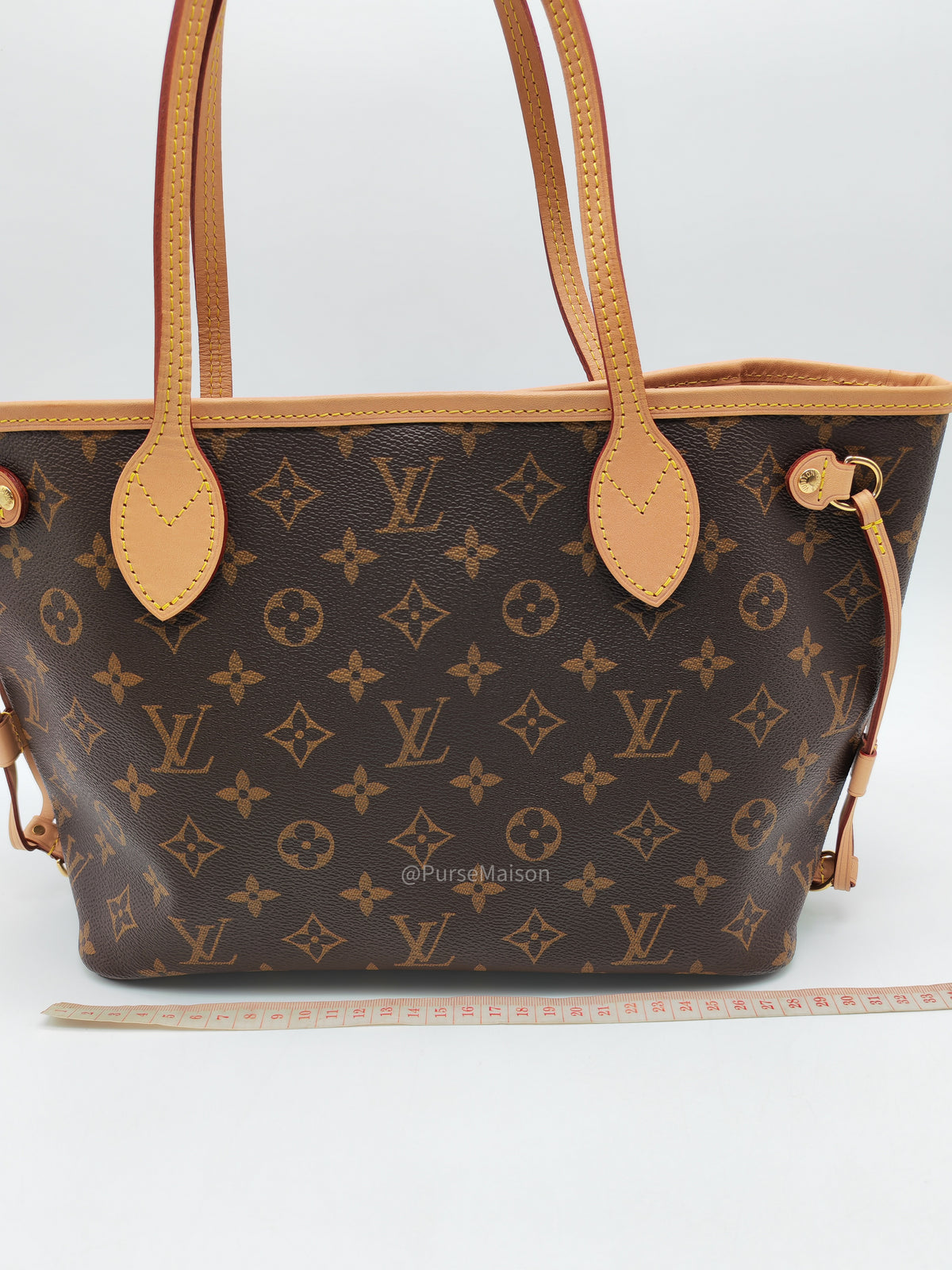 Louis Vuitton Neverfull PM in Monogram Canvas and Gold Hardware Microchip