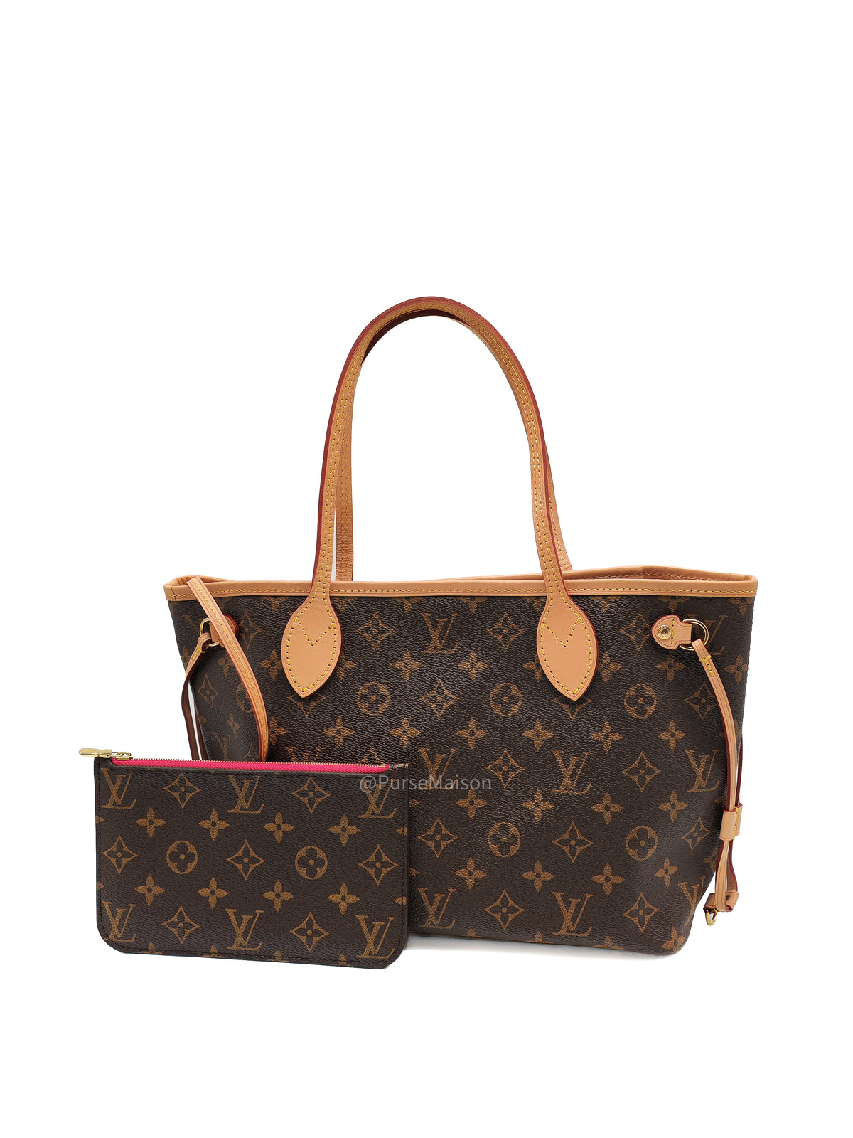 Louis Vuitton Neverfull PM in Monogram Canvas and Gold Hardware Microchip