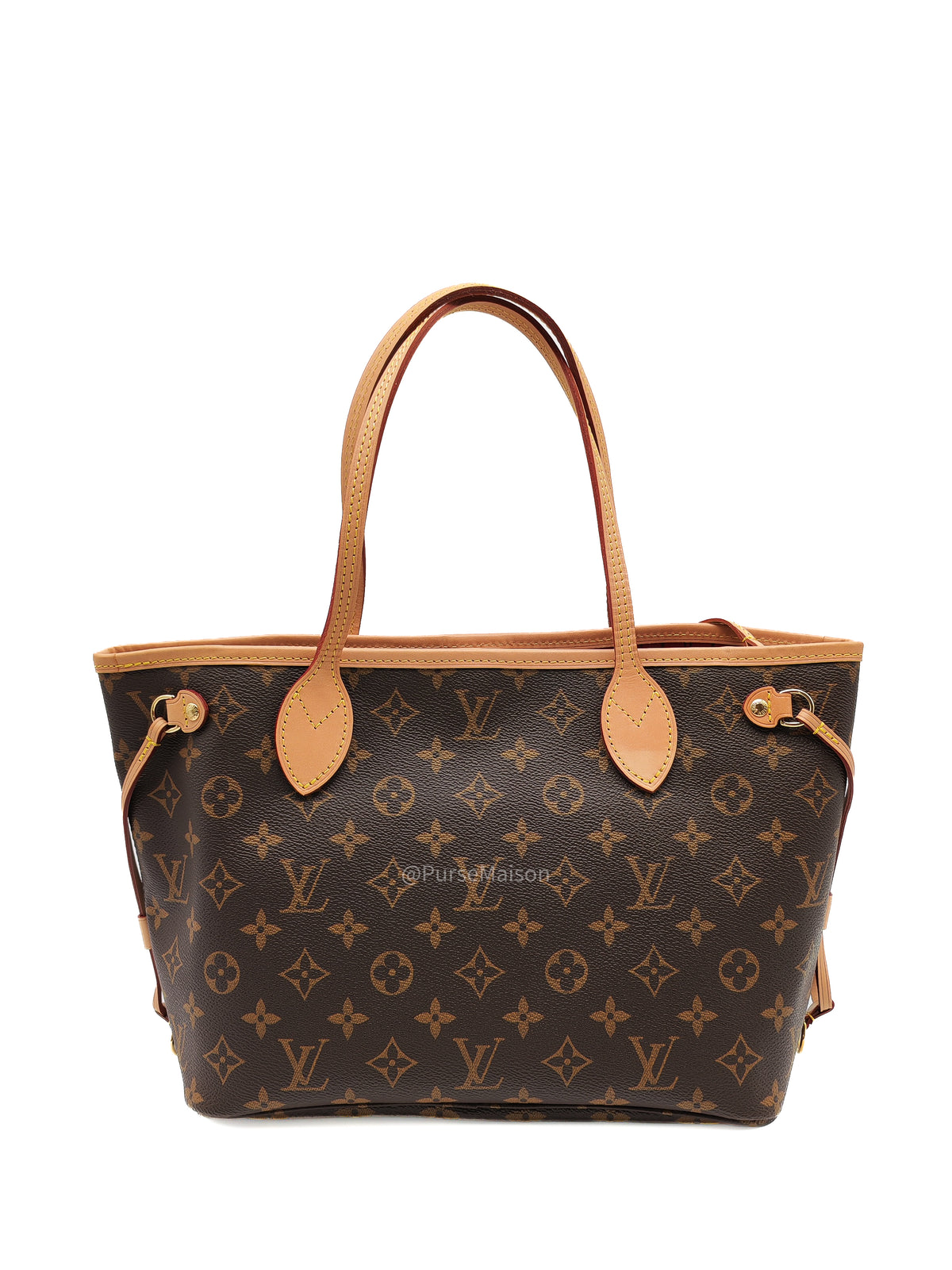 Louis Vuitton Neverfull PM in Monogram Canvas and Gold Hardware Microchip