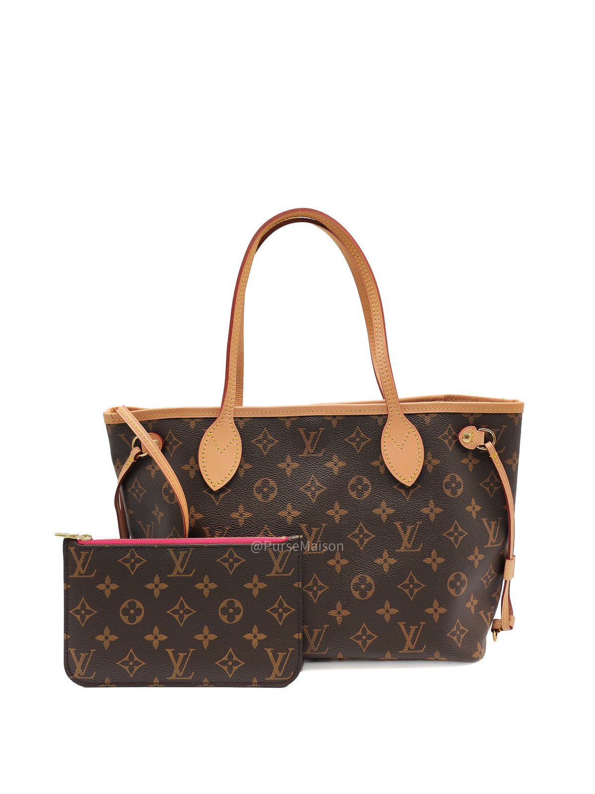 Louis Vuitton Neverfull PM in Monogram Canvas and Gold Hardware Microchip