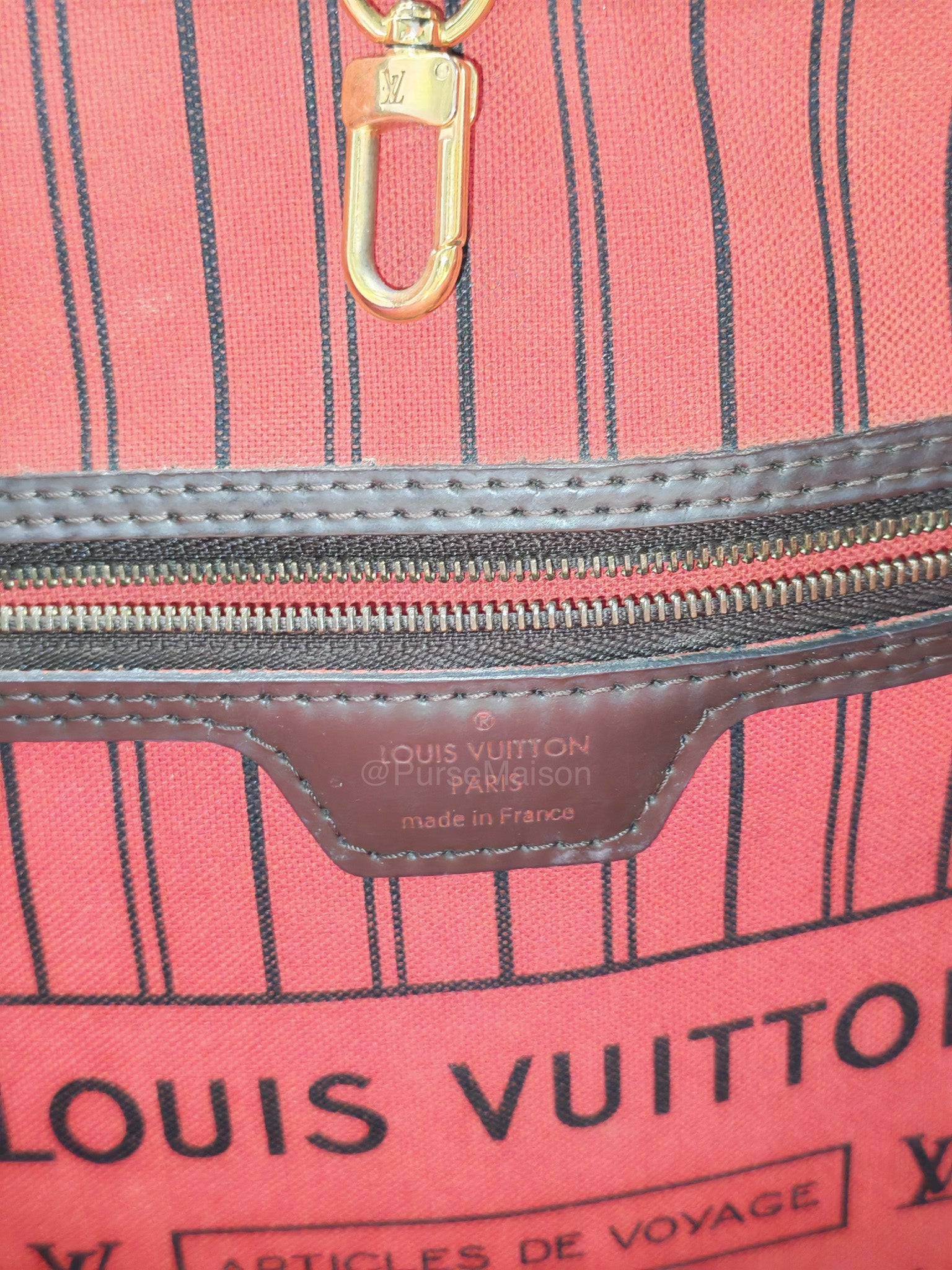 Louis Vuitton Neverfull MM in Damier Ebene Canvas (Date Code: AR4185)
