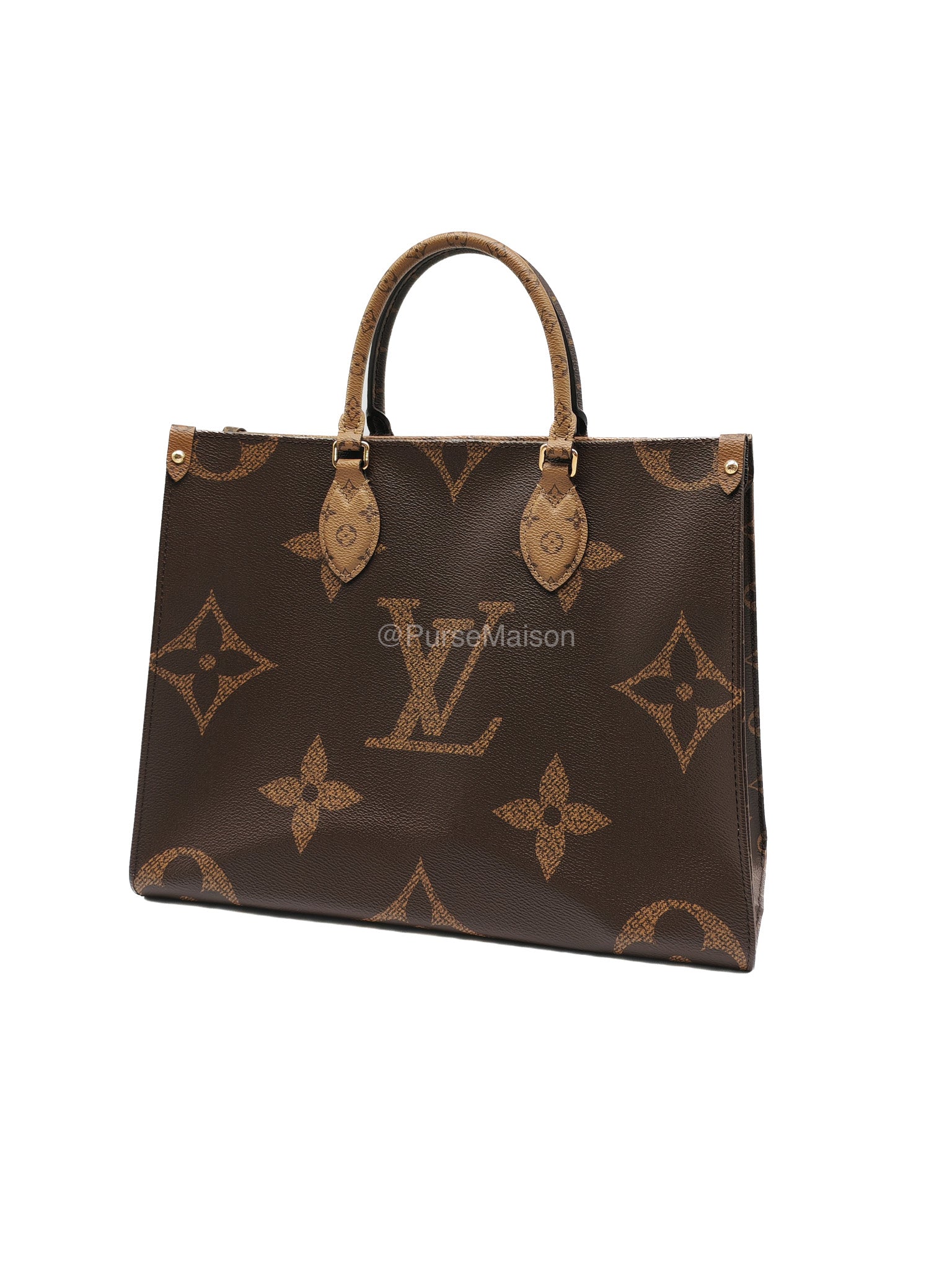 Louis Vuitton OntheGo GM Tote Bag in Reverse Monogram Canvas (Date Code: FL0250)