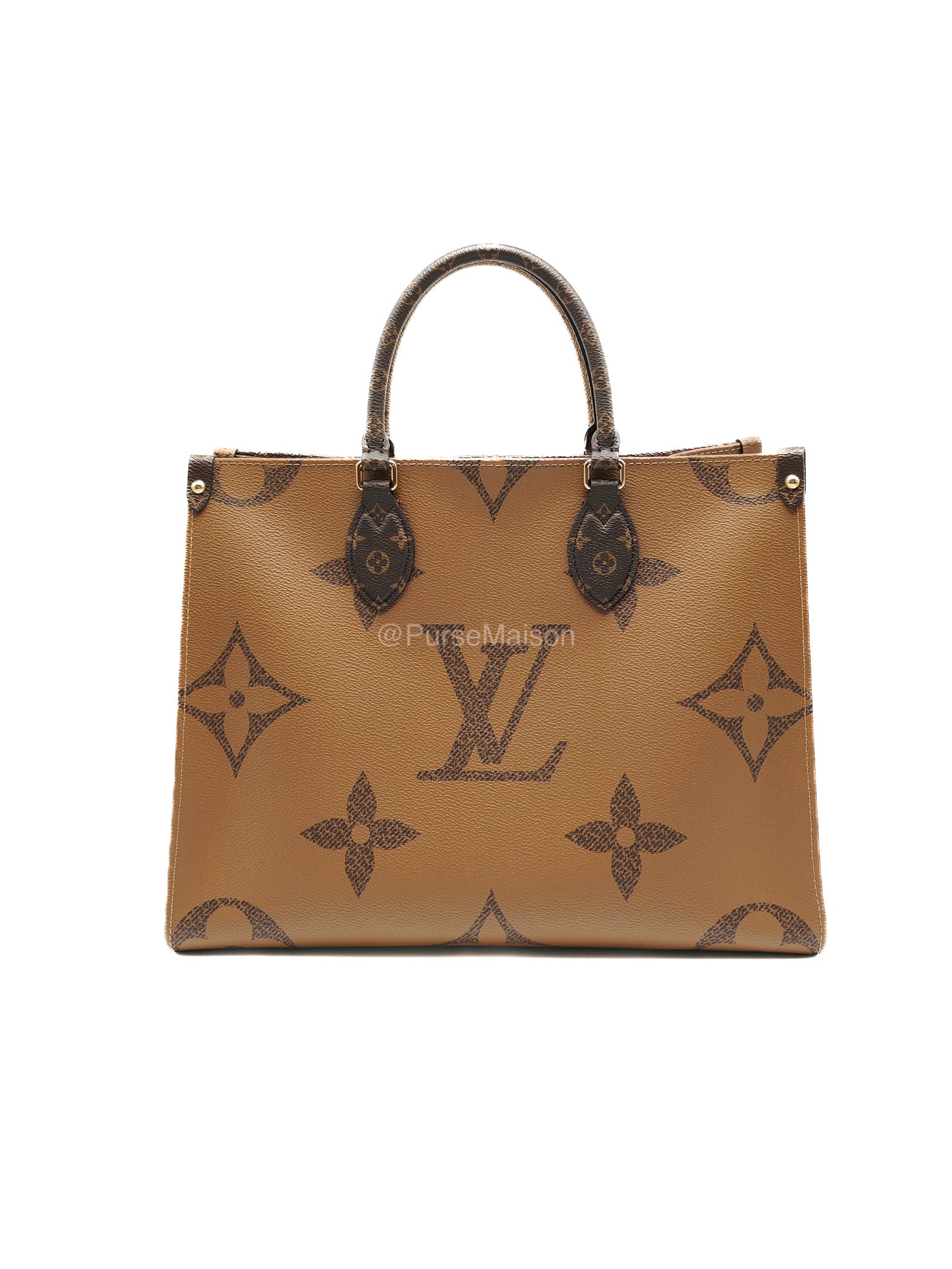 Louis Vuitton OntheGo GM Tote Bag in Reverse Monogram Canvas (Date Code: FL0250)