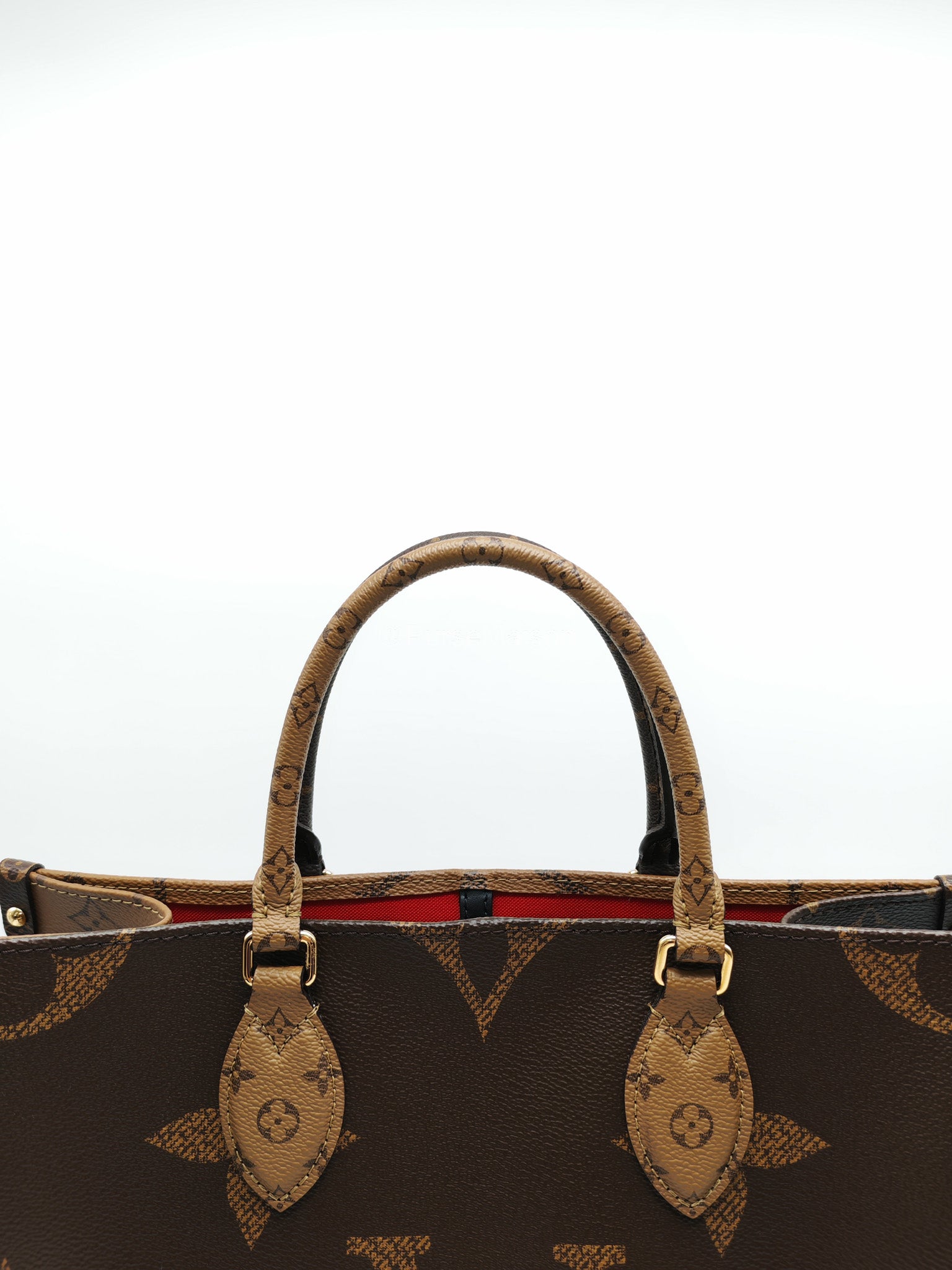 Louis Vuitton OntheGo GM Tote Bag in Reverse Monogram Canvas (Date Code: FL0250)