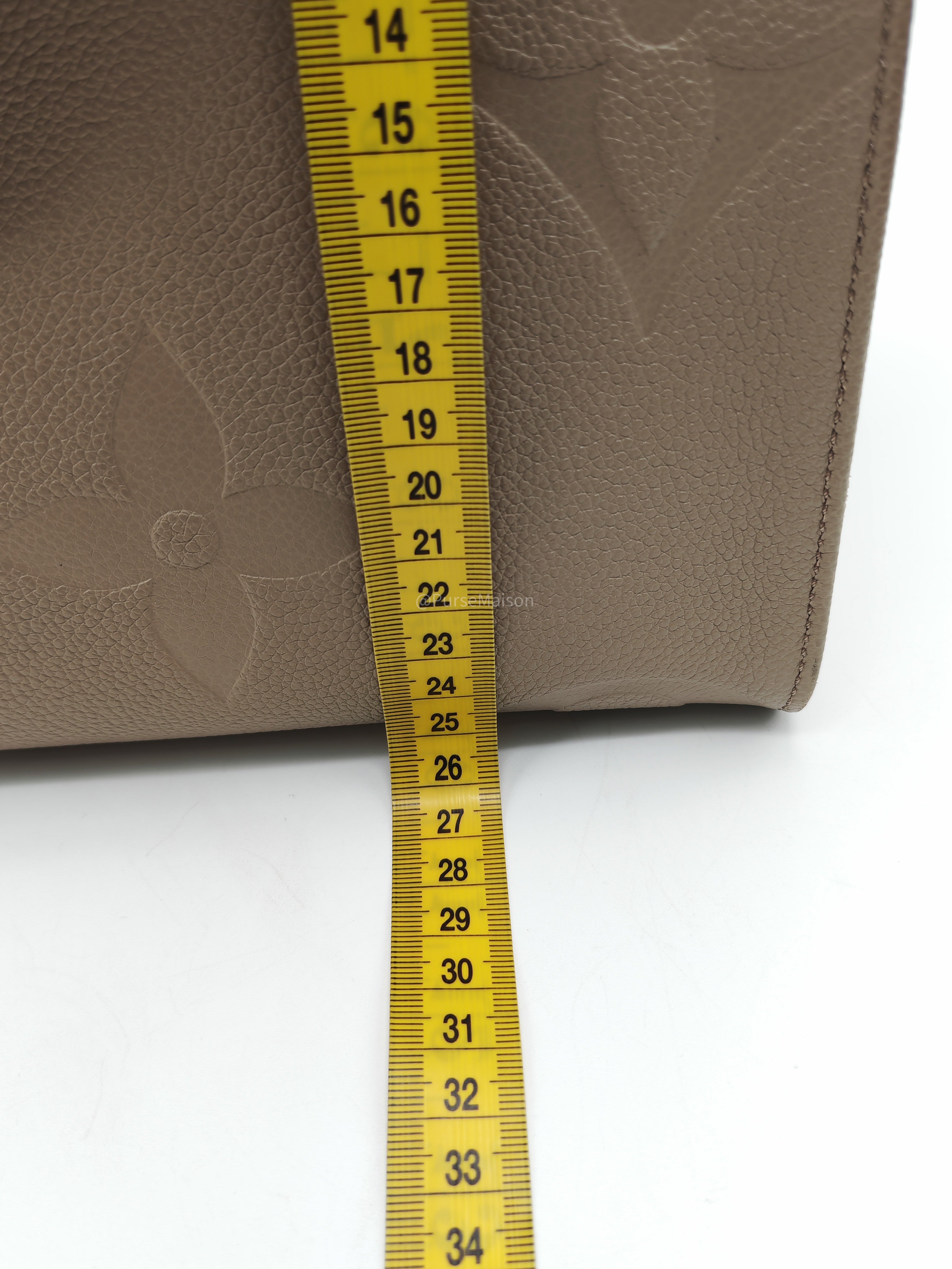 Louis Vuitton OnTheGo Tote Bag MM in Tourtorelle Monogram Empreinte Leather(Microchip)