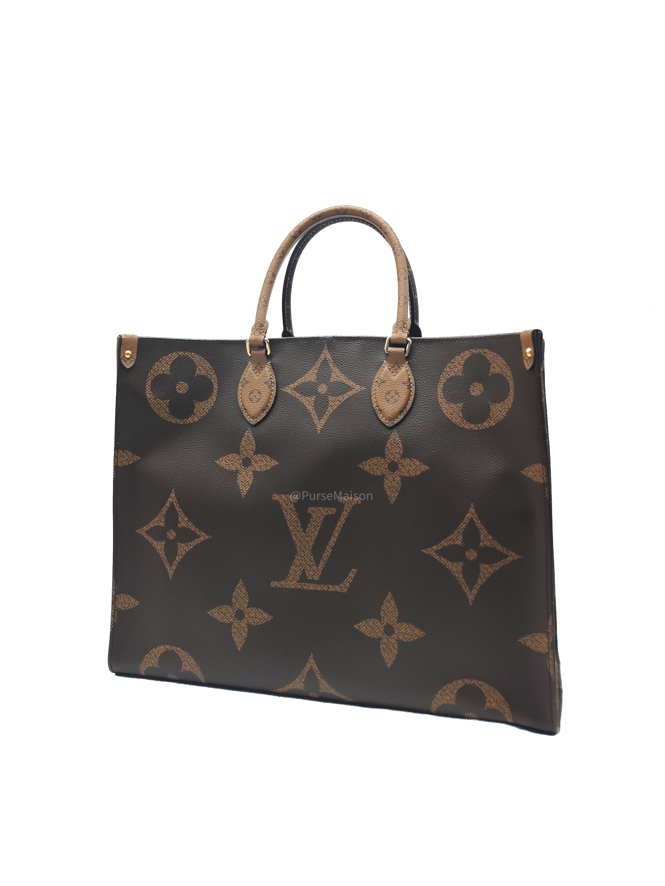 Louis Vuitton OntheGO (OTG) GM in Reverse Monogram Canvas and Gold Hardware (Datecode: TJ4169)