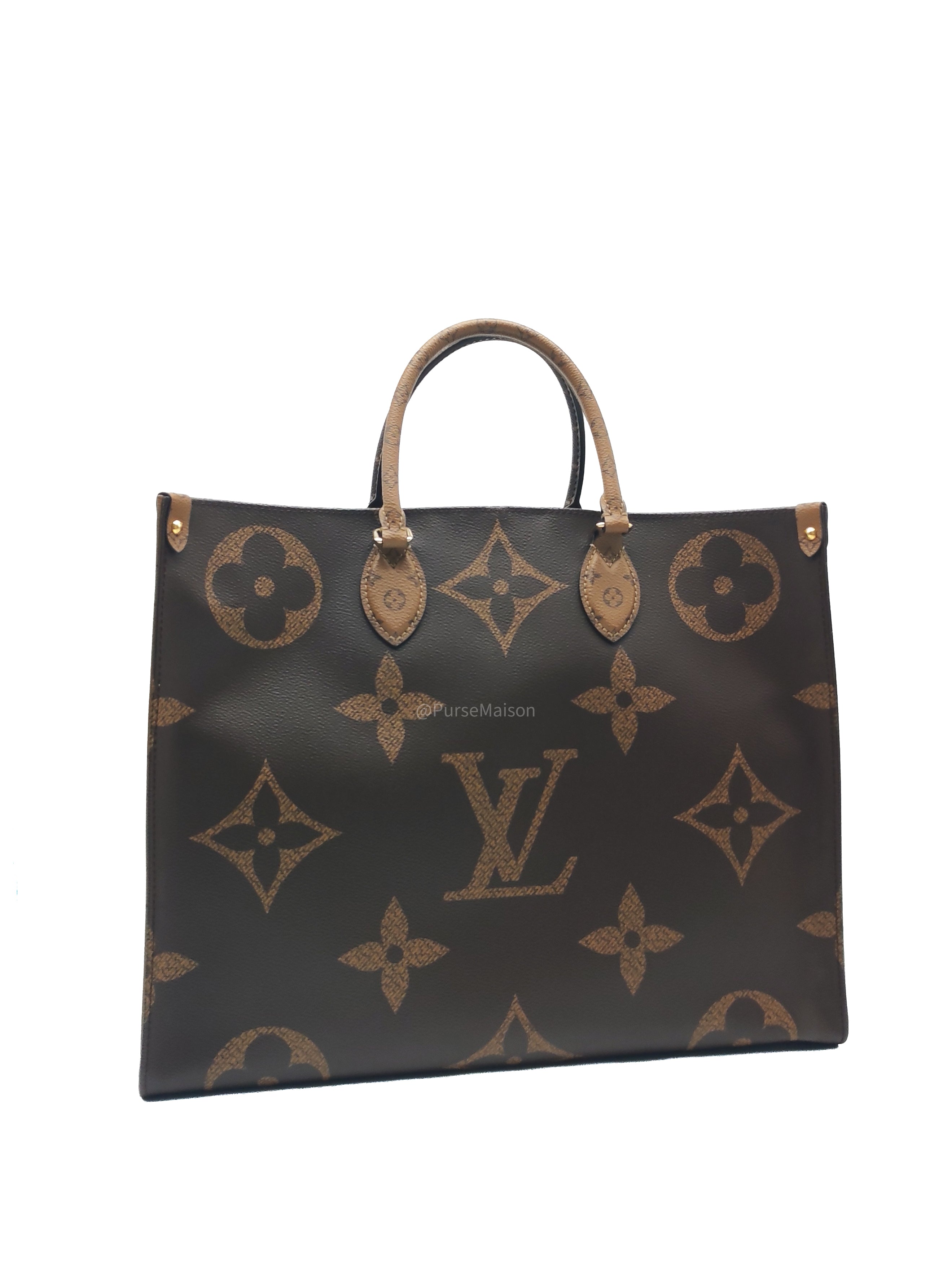 Louis Vuitton OntheGO (OTG) GM in Reverse Monogram Canvas and Gold Hardware (Datecode: TJ4169)