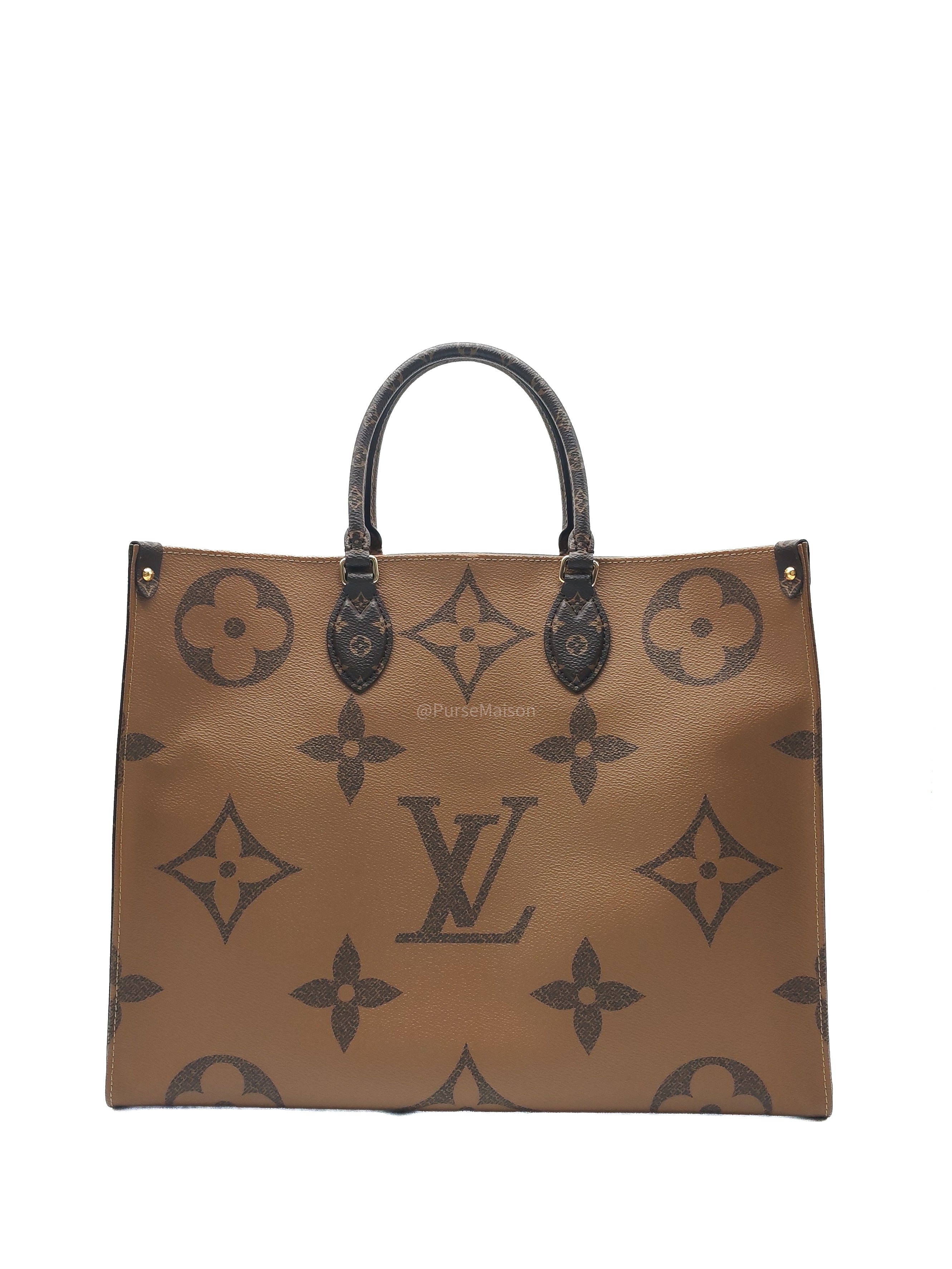 Louis Vuitton OntheGO (OTG) GM in Reverse Monogram Canvas and Gold Hardware (Datecode: TJ4169)