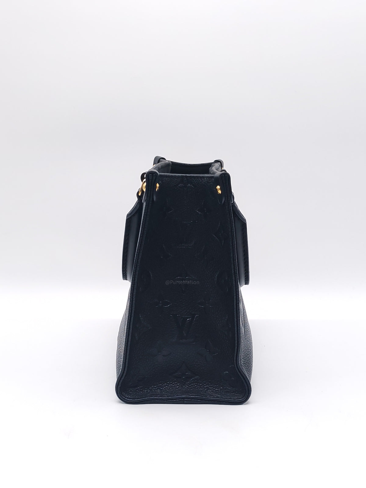 Louis Vuitton OntheGo MM In Black Monogram Empreinte Leather and Gold Hardware Microchip