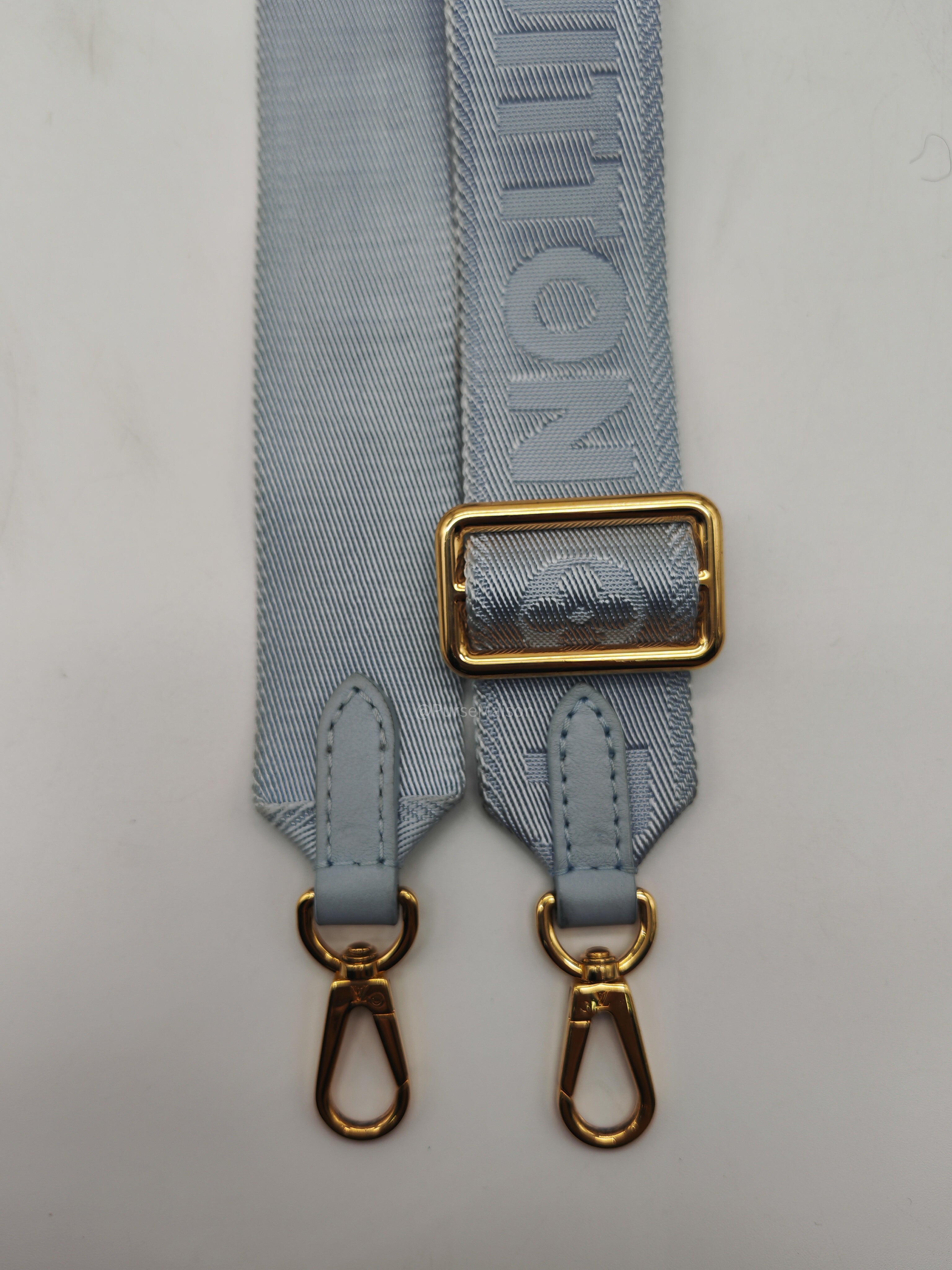 Louis Vuitton Bubblegram Over The Moon Shoulder Bag in Glacier Blue Calfskin Leather and Gold Hardware Microchip