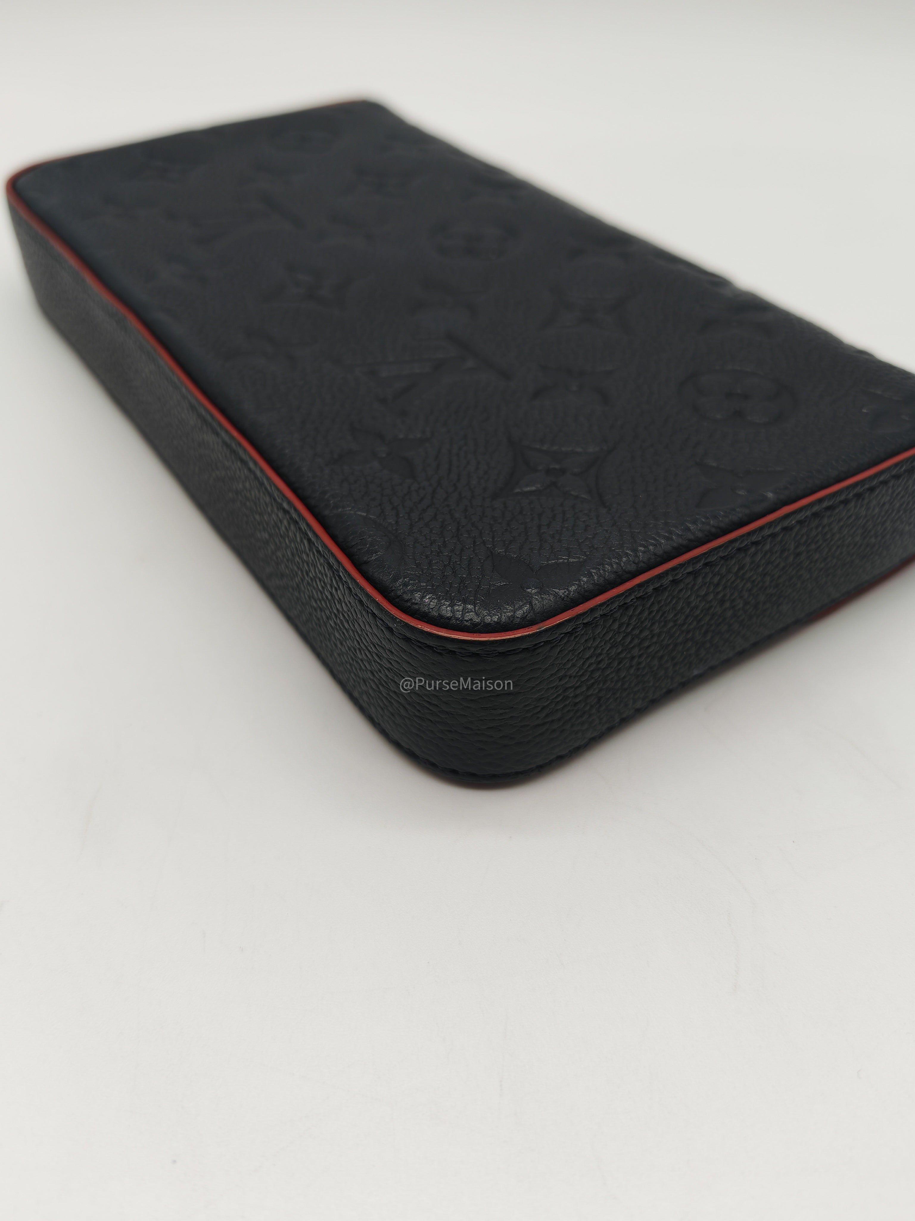 Louis Vuitton Pochette Felicie in Navy Blue Monogram Empreinte Leather and Gold Hardware (Datecode: NZ4119)