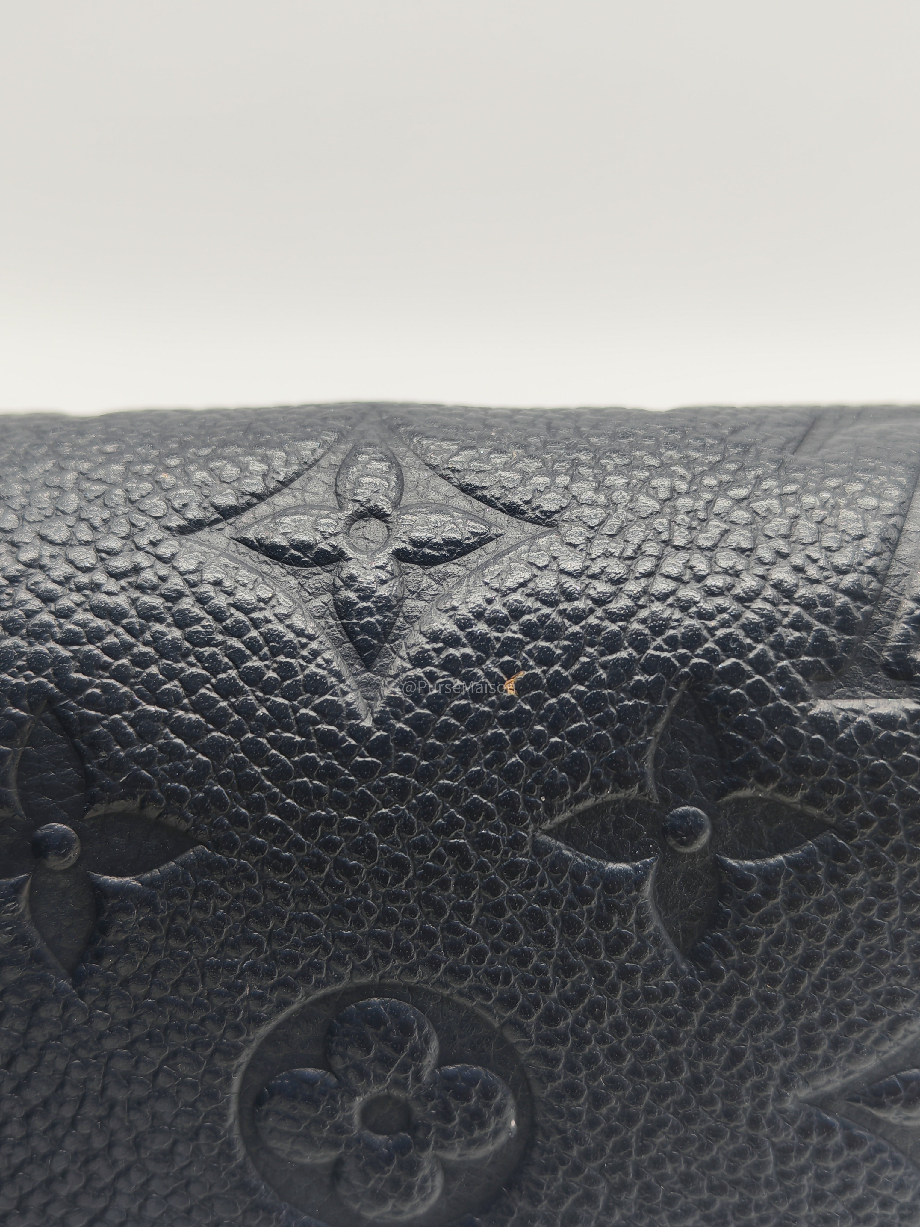 Louis Vuitton Pochette Felicie in Navy Blue Monogram Empreinte Leather and Gold Hardware (Datecode: NZ4119)
