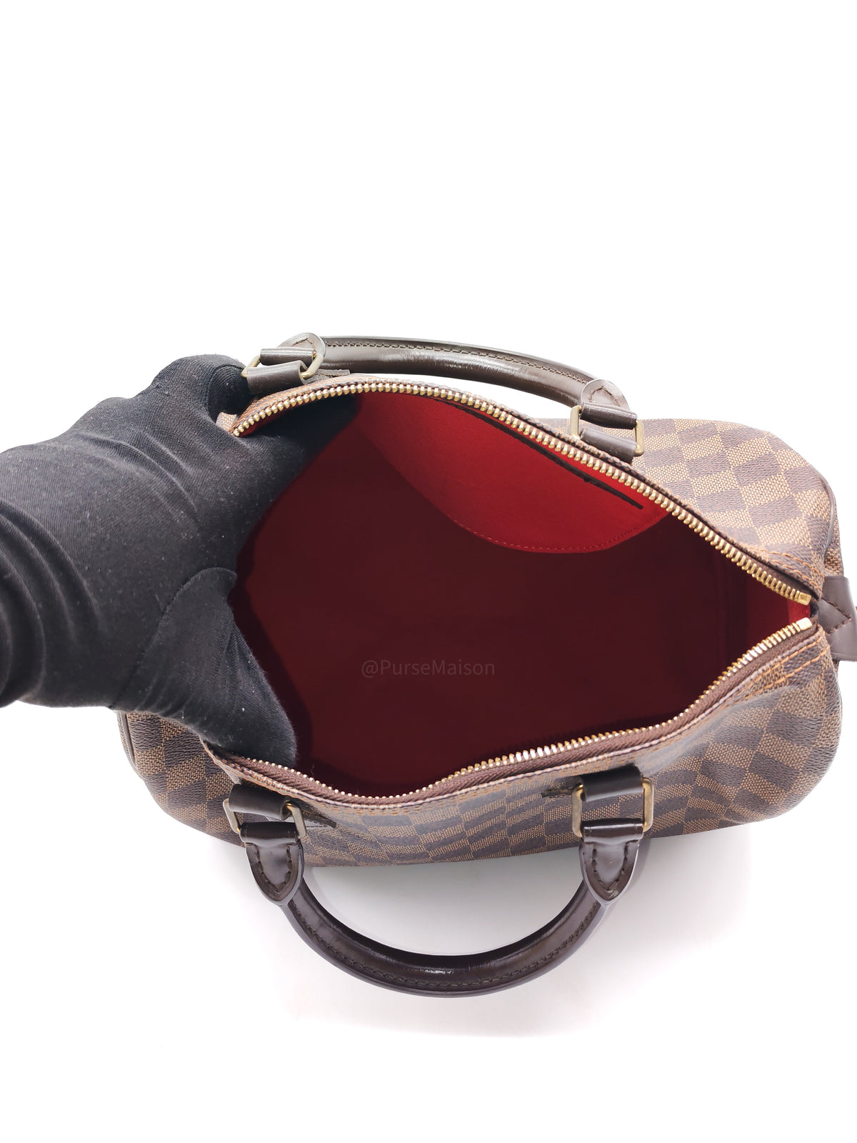 Louis Vuitton Speedy 30 in Damier Ebene Canvas and Gold Hardware (Datecode: SP4160)