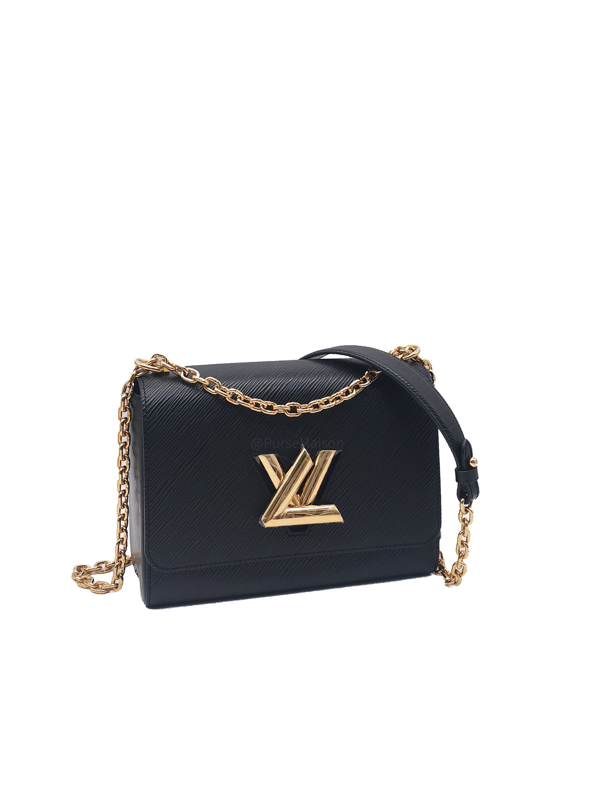 Louis Vuitton Twist Bag MM in Black Epi Leather Gold Hardware (Microchip)