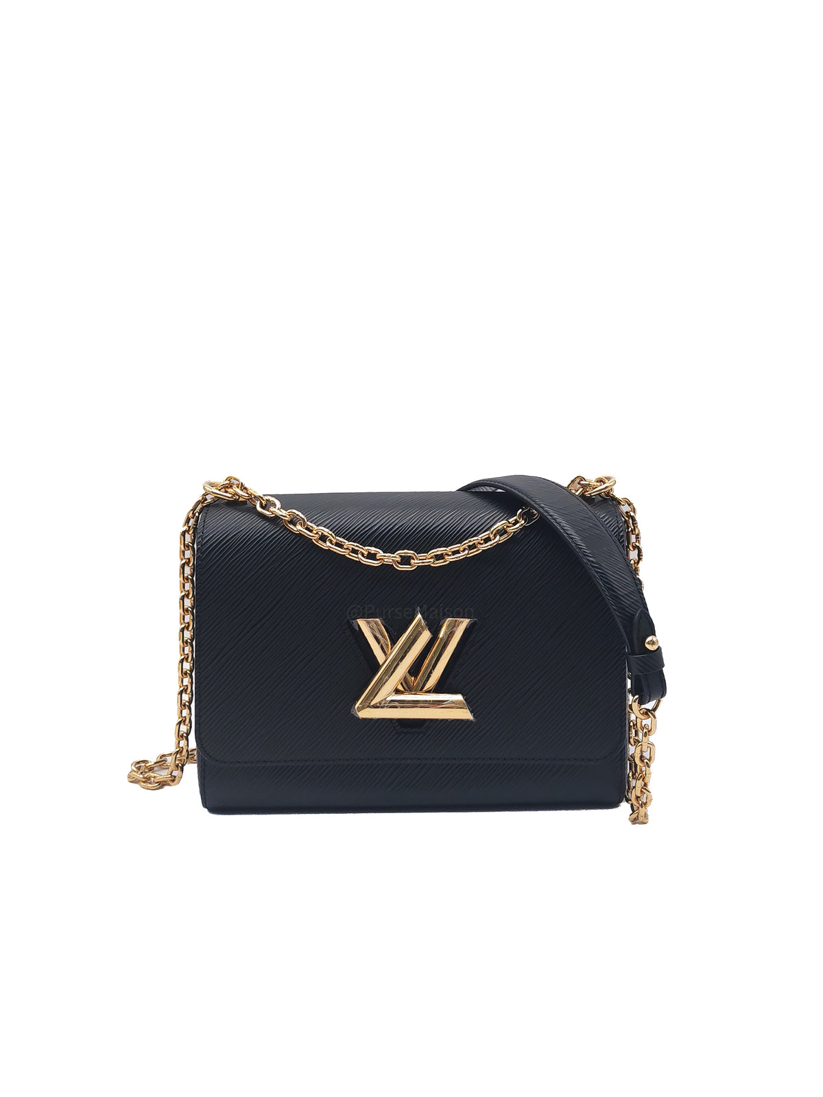Louis Vuitton Twist Bag MM in Black Epi Leather Gold Hardware (Microchip)