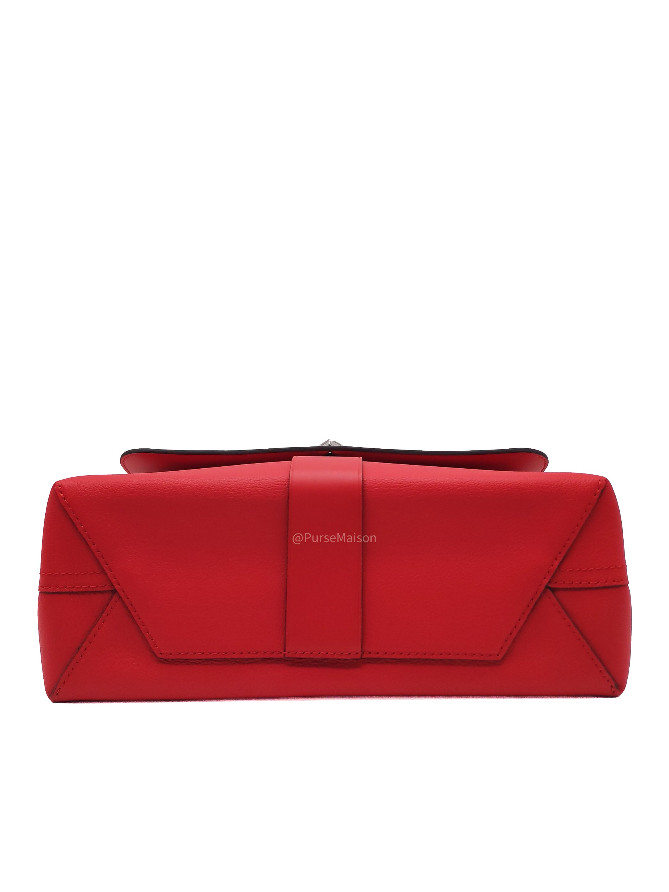 Louis Vuitton Very One Handle Bag in Red Rubis Monogram Leather and Silver Hardware (Datecode: AH2138)
