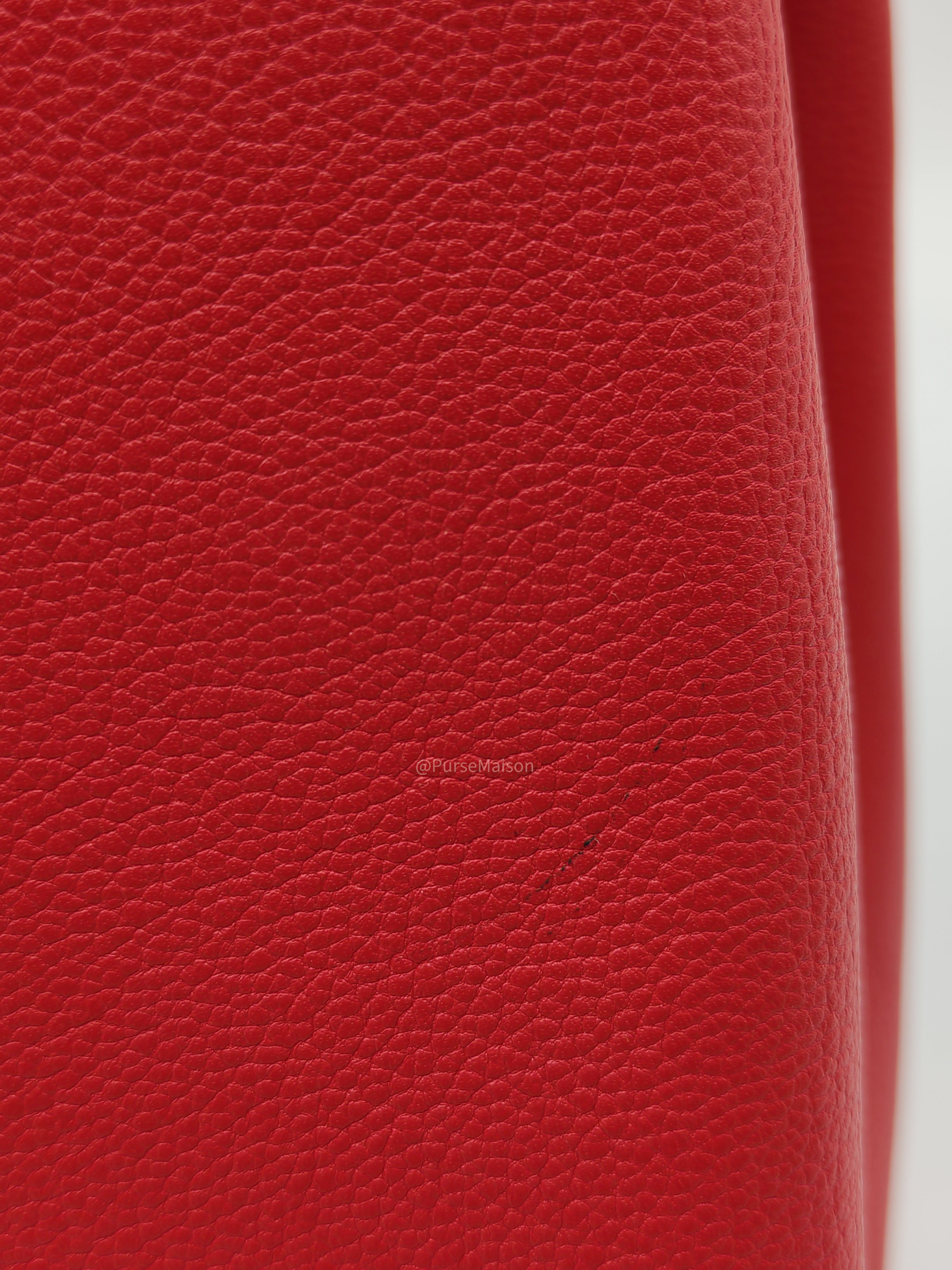 Louis Vuitton Very One Handle Bag in Red Rubis Monogram Leather and Silver Hardware (Datecode: AH2138)