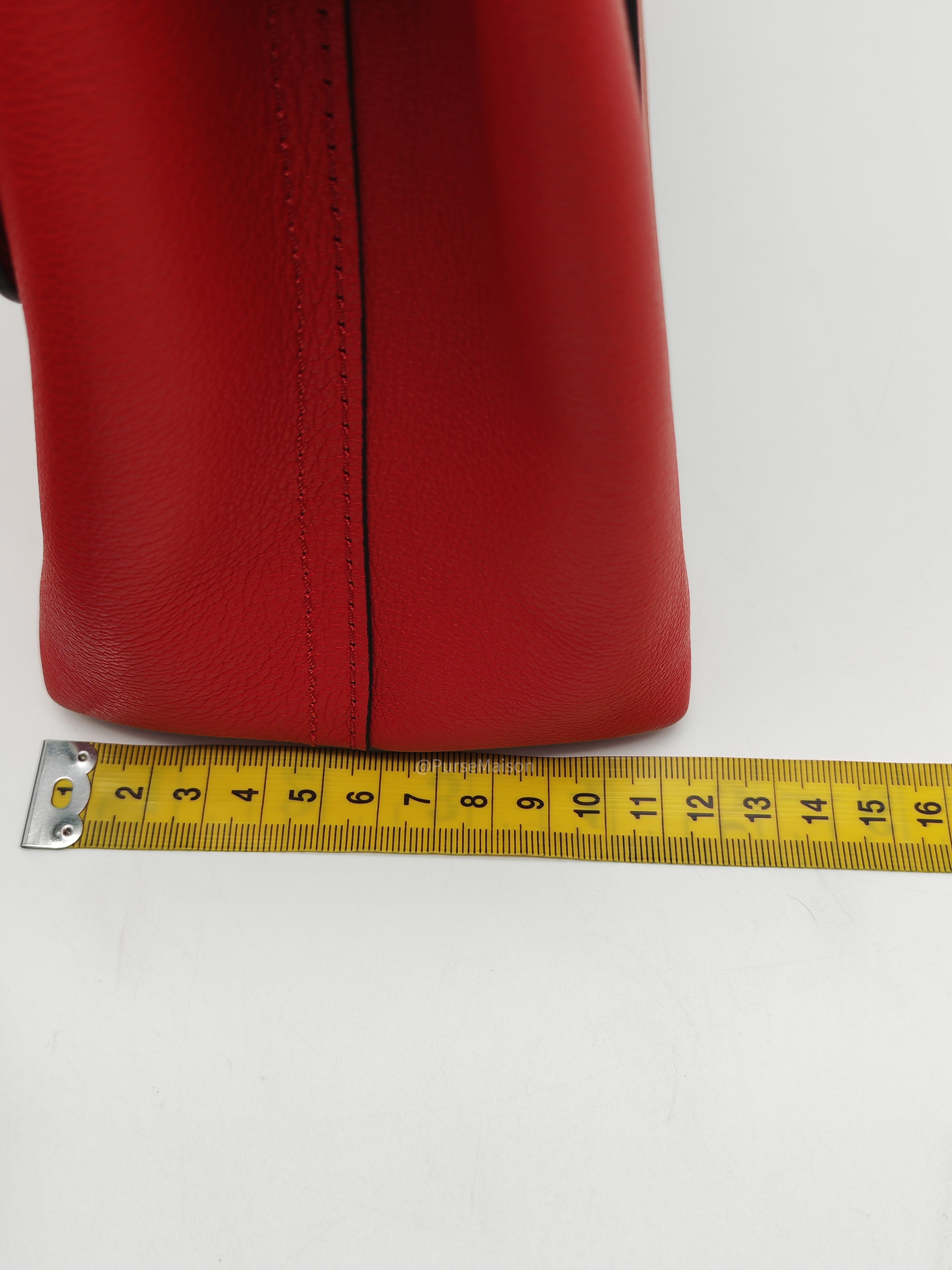 Louis Vuitton Very One Handle Bag in Red Rubis Monogram Leather and Silver Hardware (Datecode: AH2138)