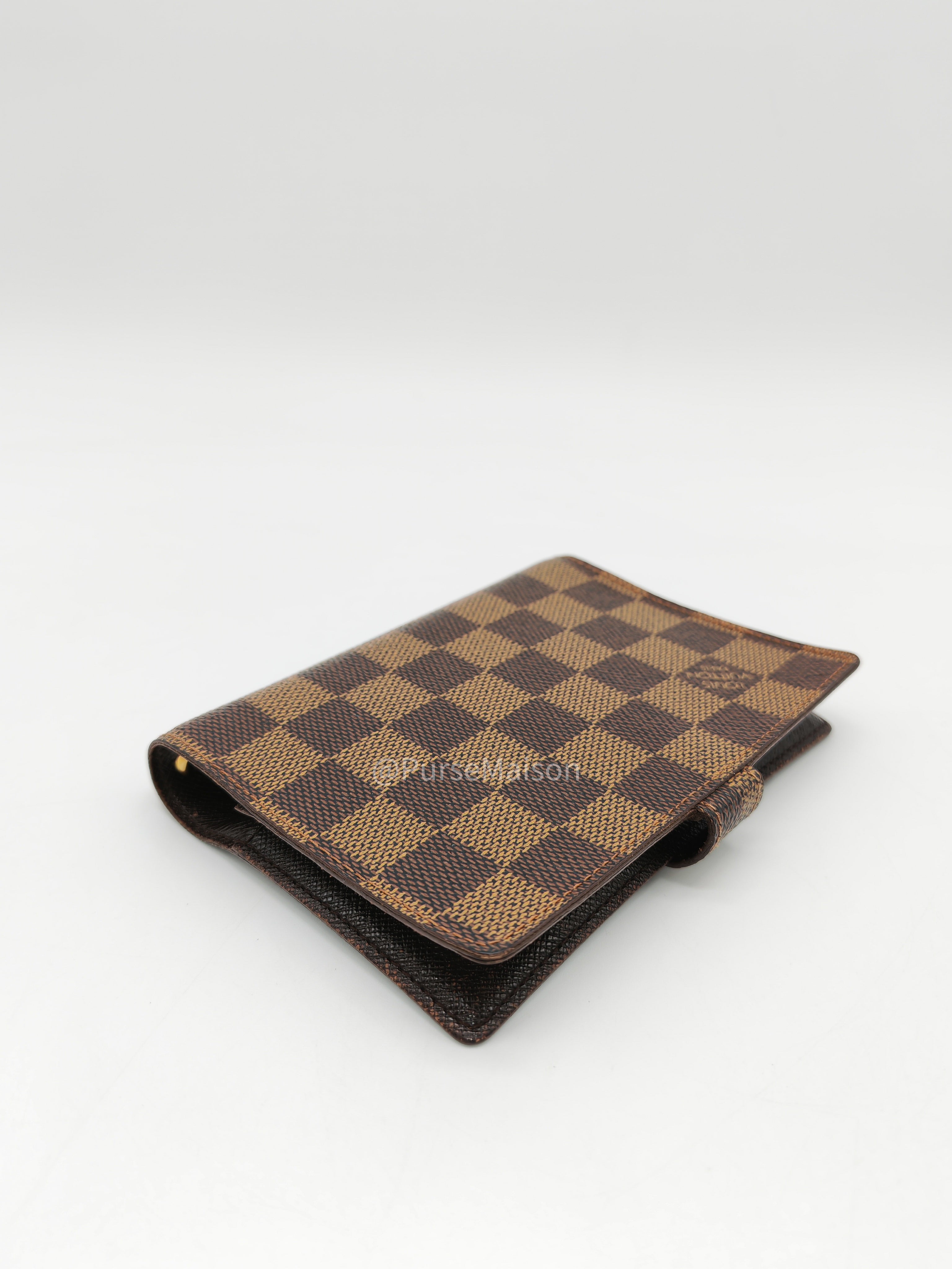 Louis Vuitton Small Ring Agenda Cove PM Damier Ebene Canvas (Date Code: CA0978)