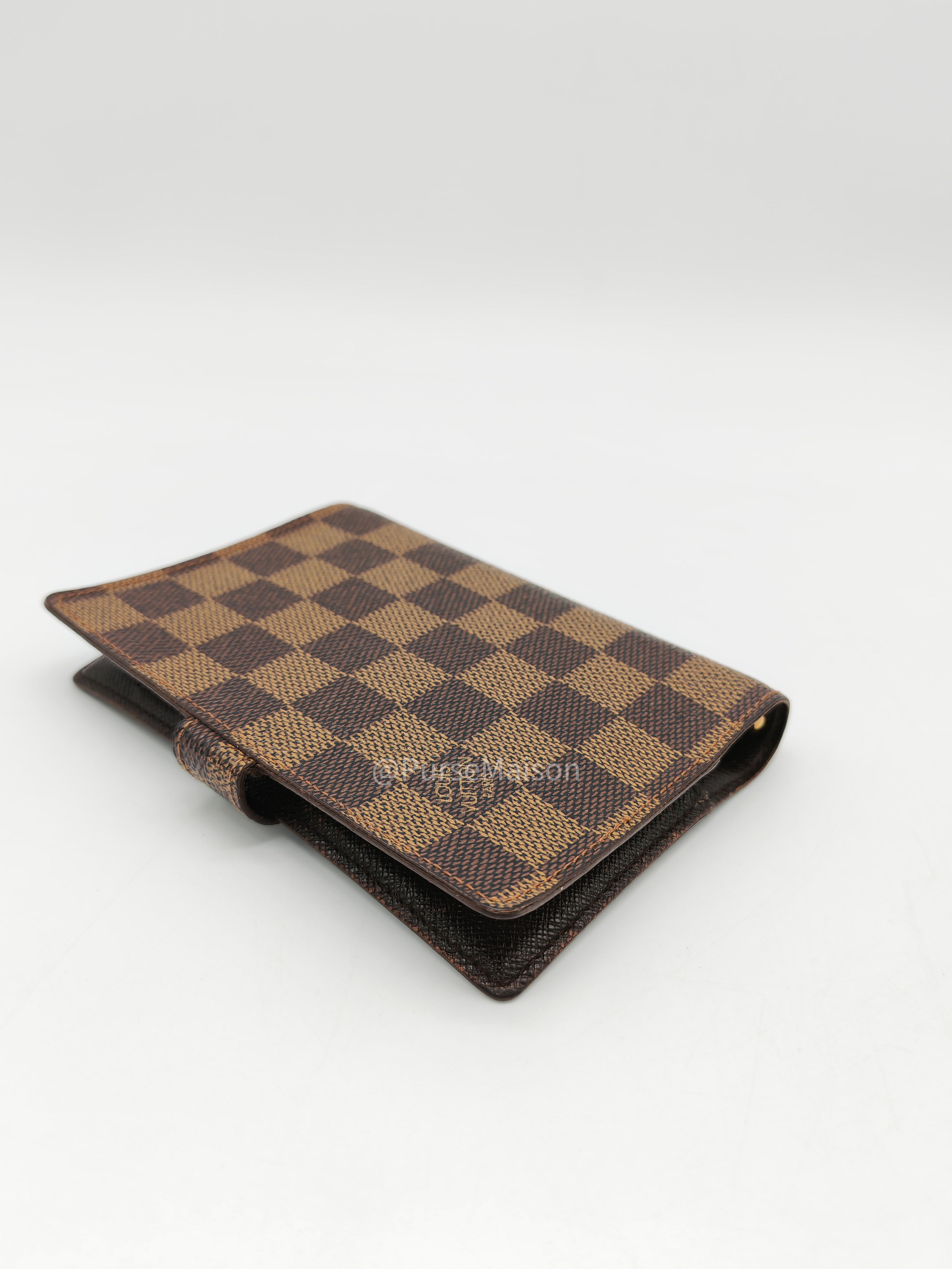 Louis Vuitton Small Ring Agenda Cove PM Damier Ebene Canvas (Date Code: CA0978)