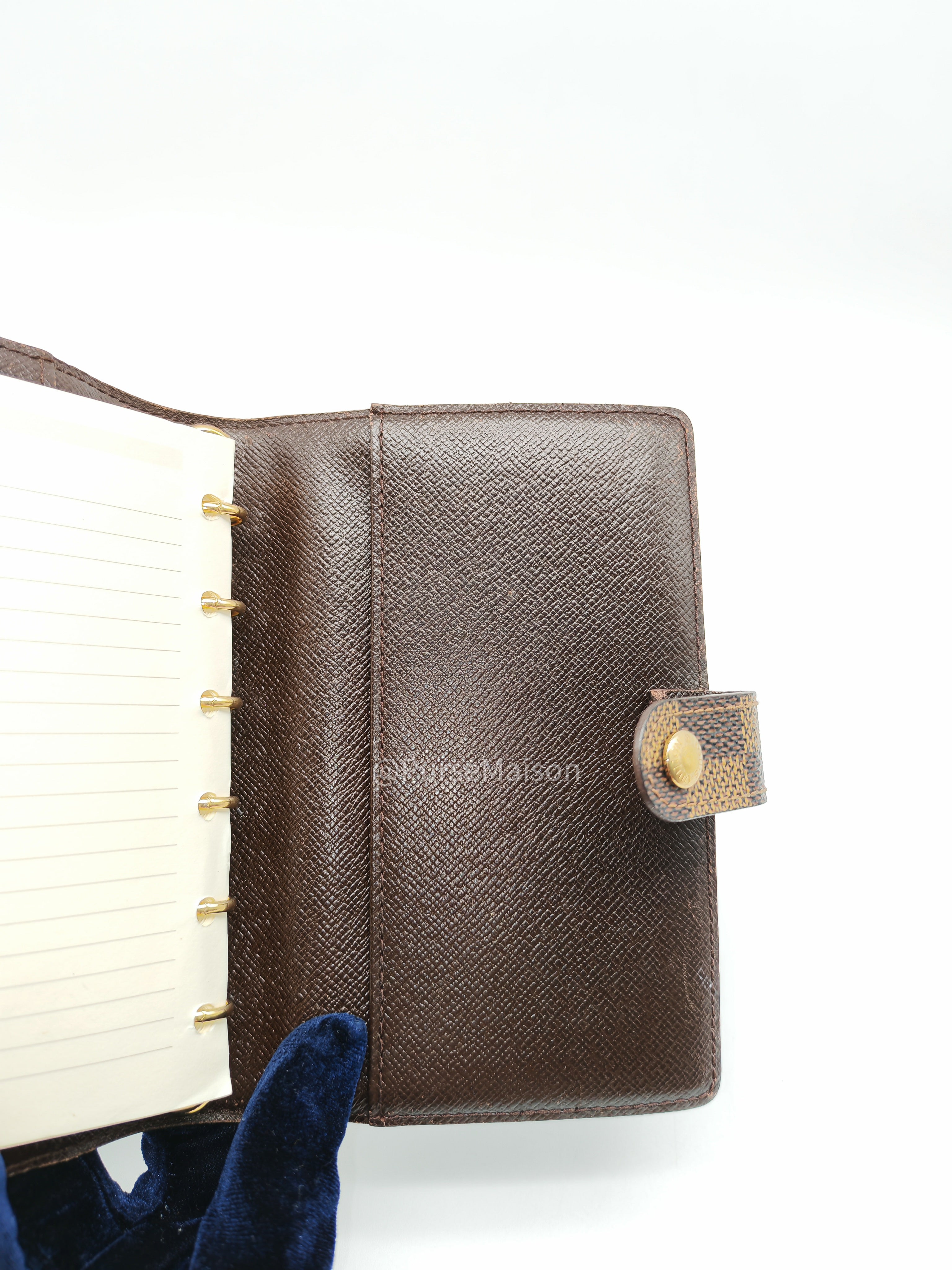 Louis Vuitton Small Ring Agenda Cove PM Damier Ebene Canvas (Date Code: CA0978)