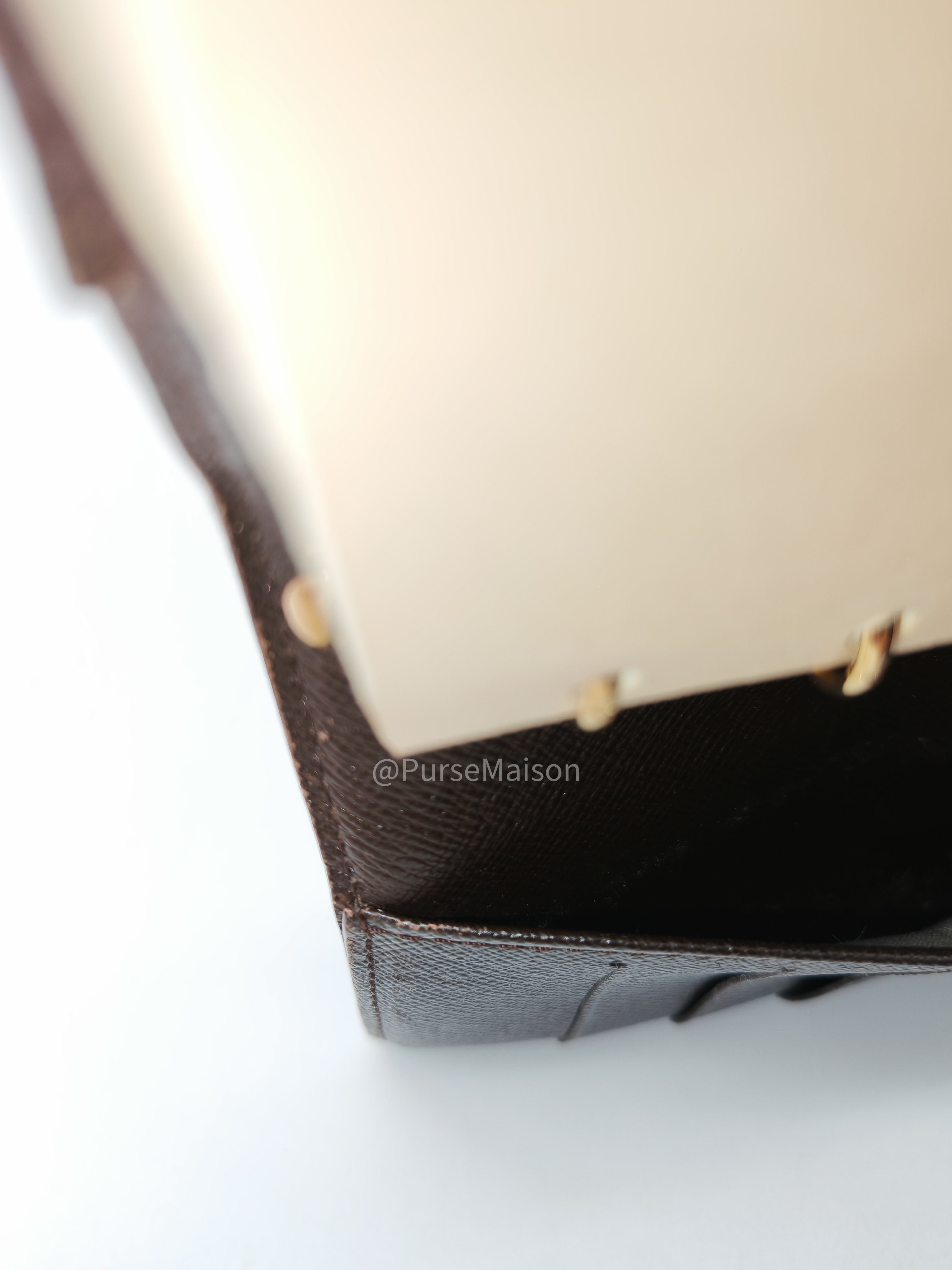 Louis Vuitton Small Ring Agenda Cove PM Damier Ebene Canvas (Date Code: CA0978)