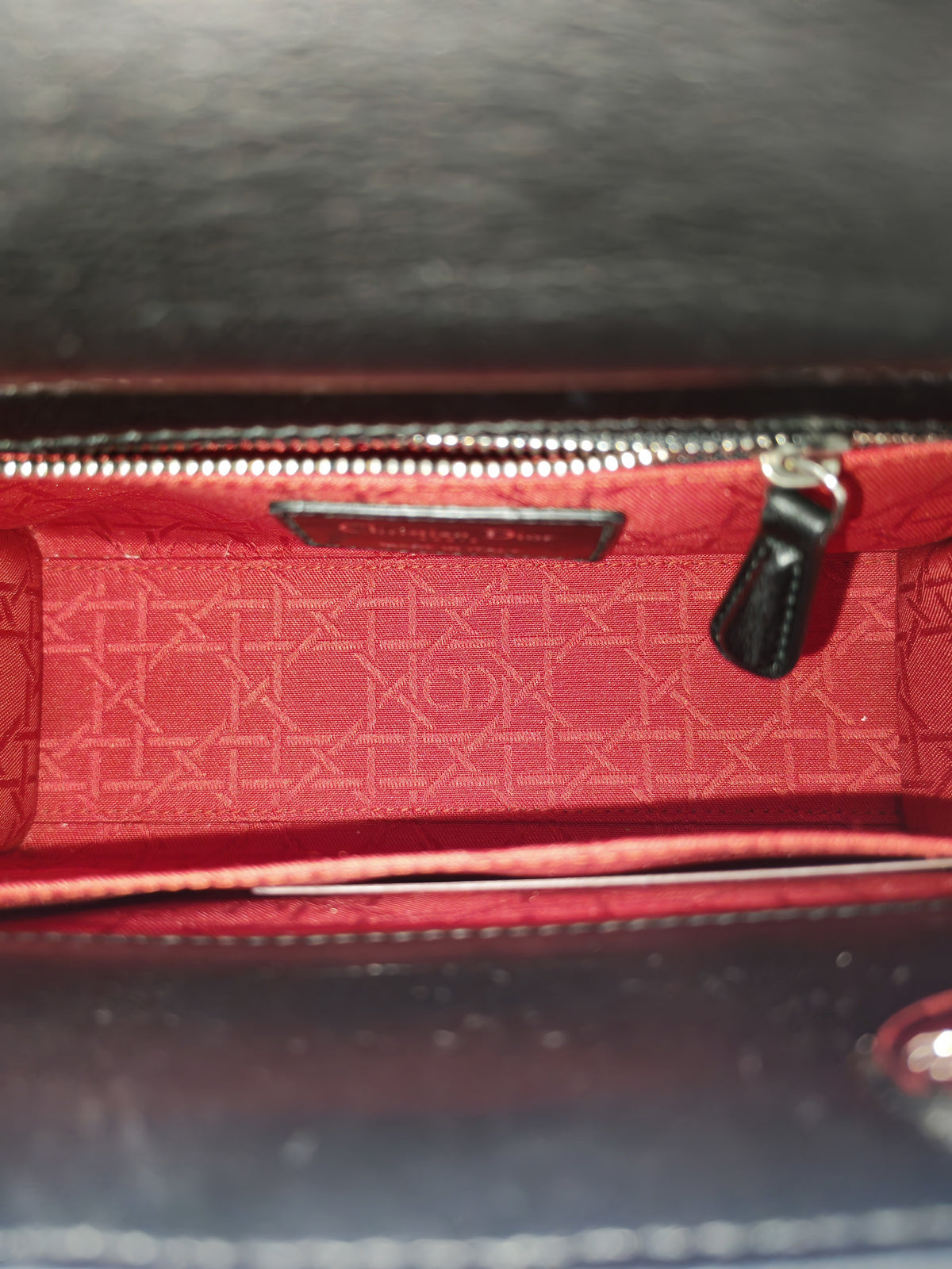 Christian Dior Lady Dior MyABCDior Small in Black Quilted Cannage Lambskin Leather and SIlver Hardware
