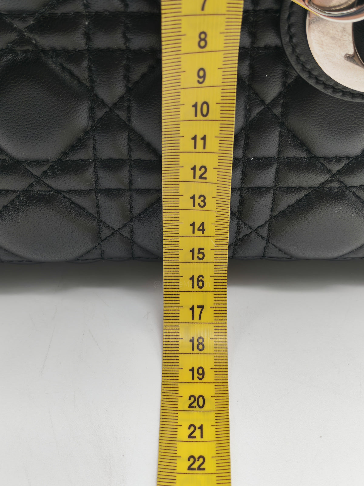 Christian Dior Lady Dior MyABCDior Small in Black Quilted Cannage Lambskin Leather and SIlver Hardware