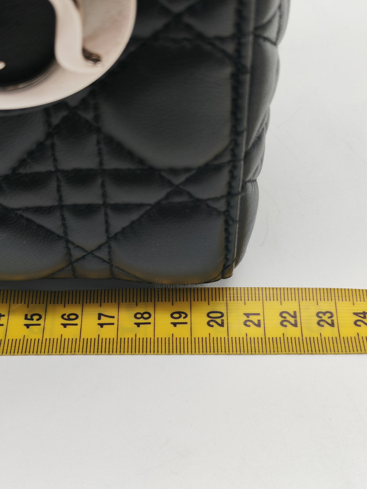Christian Dior Lady Dior MyABCDior Small in Black Quilted Cannage Lambskin Leather and SIlver Hardware