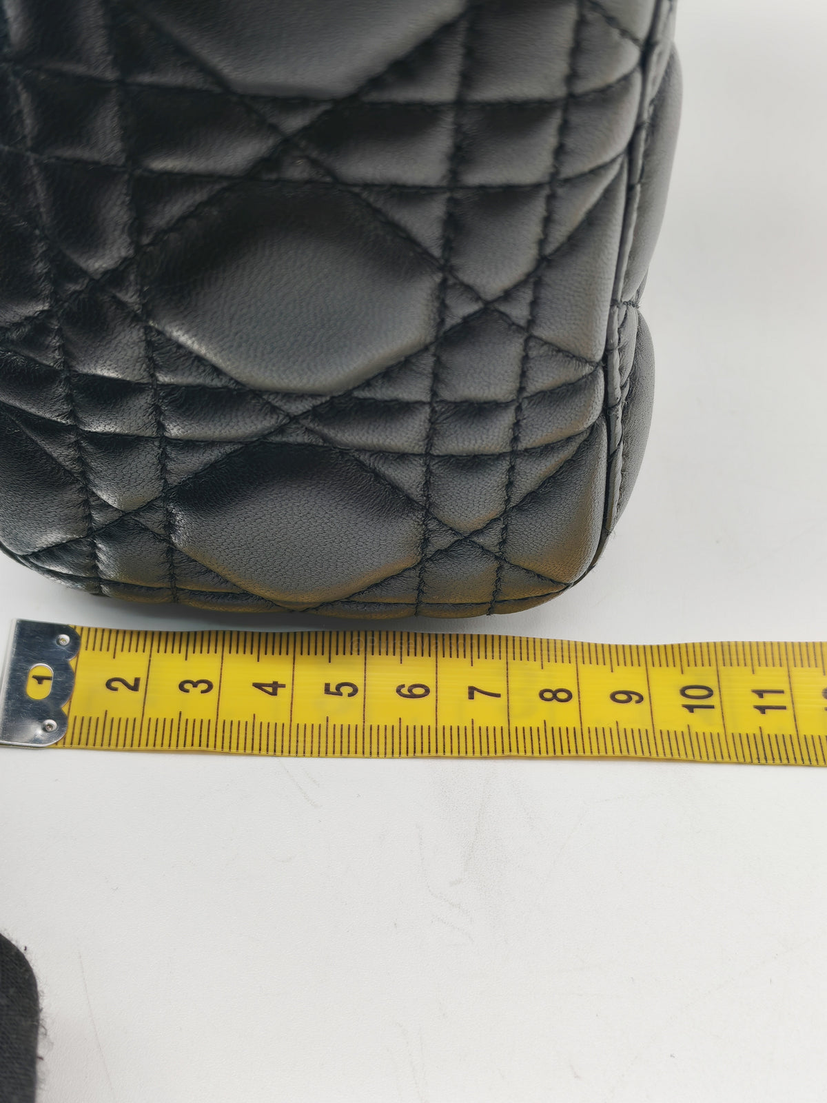 Christian Dior Lady Dior MyABCDior Small in Black Quilted Cannage Lambskin Leather and SIlver Hardware